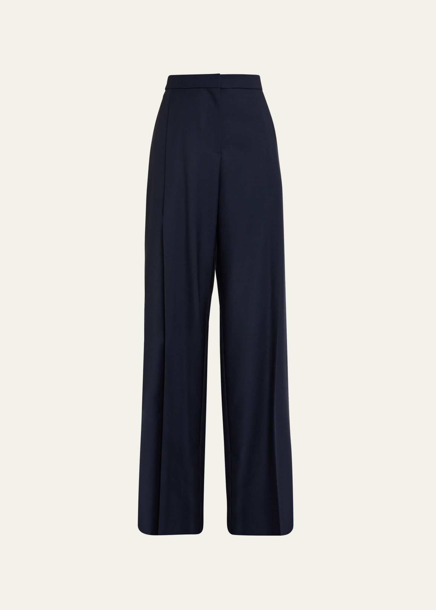 Oscar De La Renta Wide-leg Suiting Pants In Navy