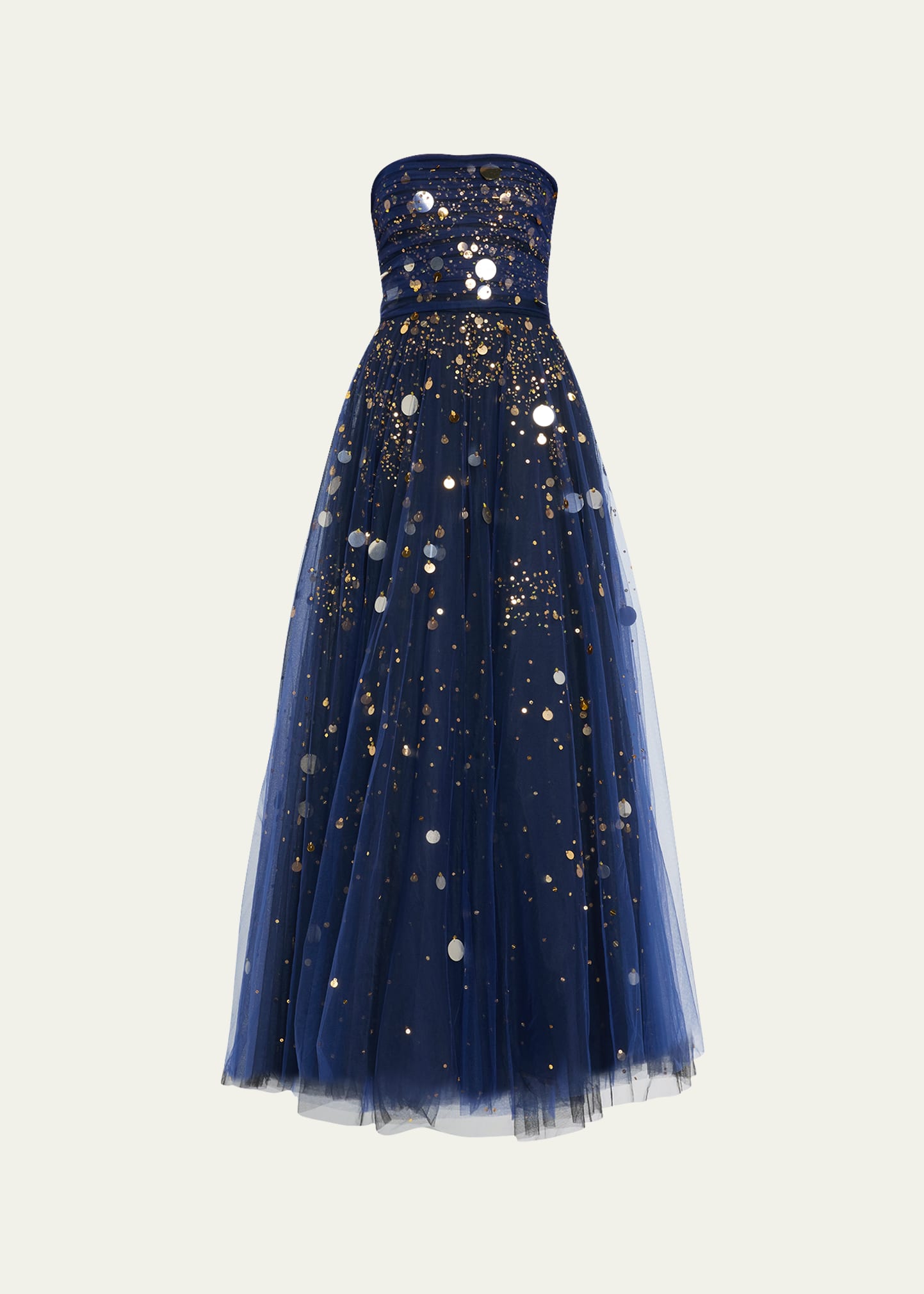 Firefly Sequin Embellished Tulle Gown