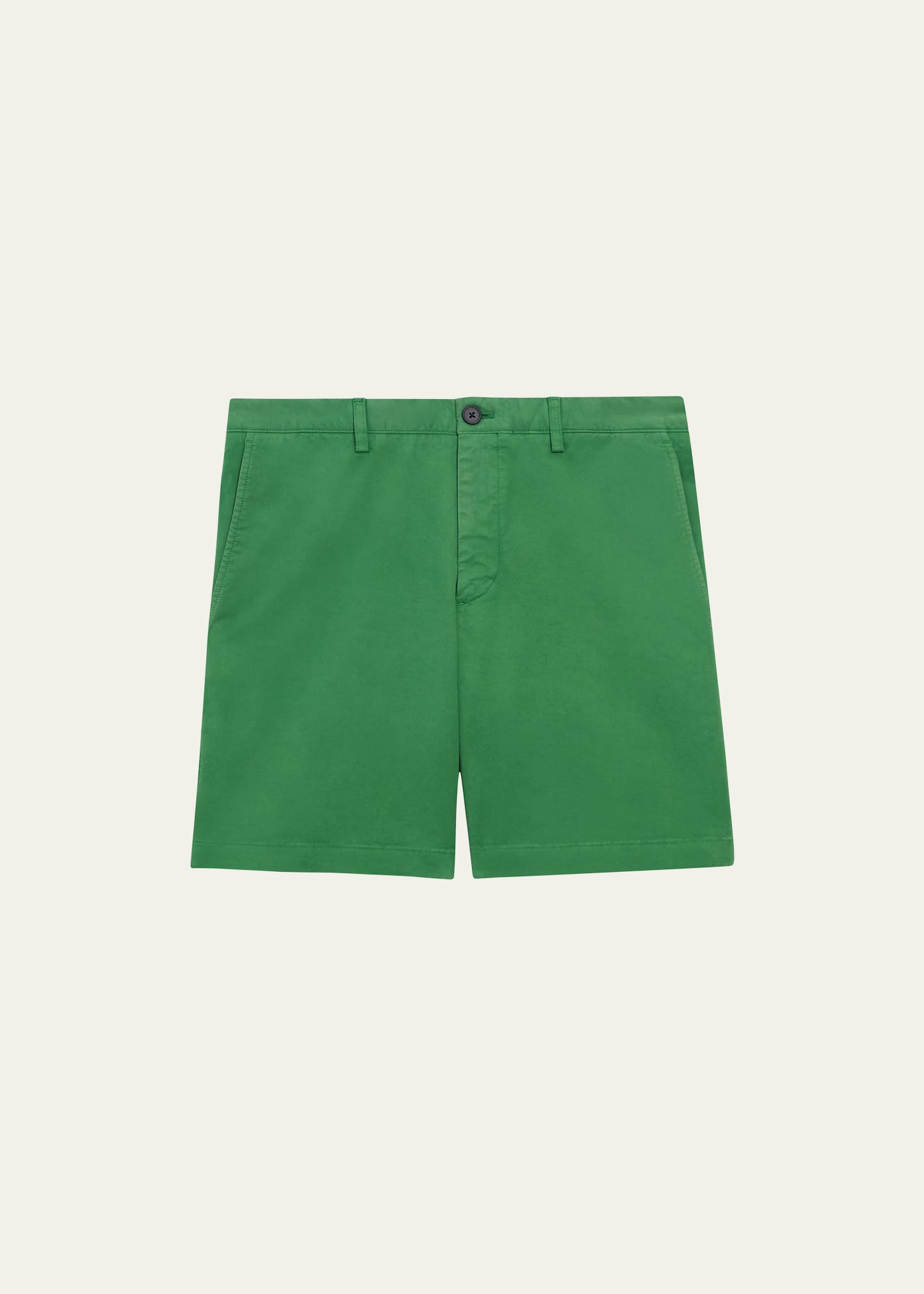 Theory Zaine Straight-leg Stretch-cotton Chino Shorts In Green