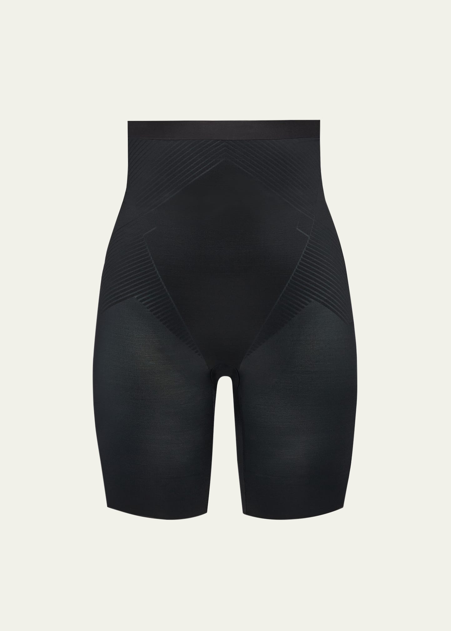 Spanx High-rise Shaping Shorts In Very Black