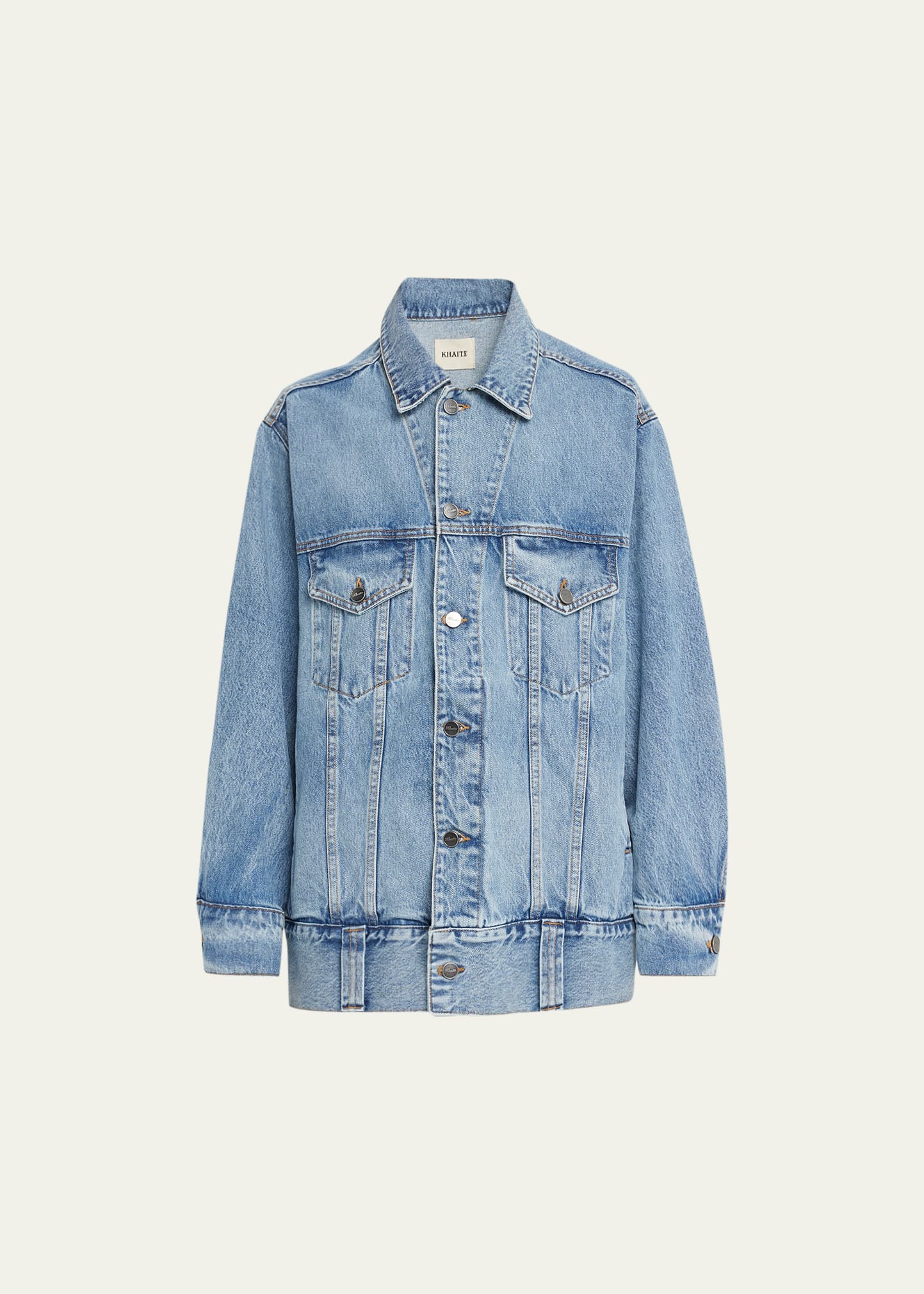 Khaite Grizzo Oversized Denim Jacket In Bryce