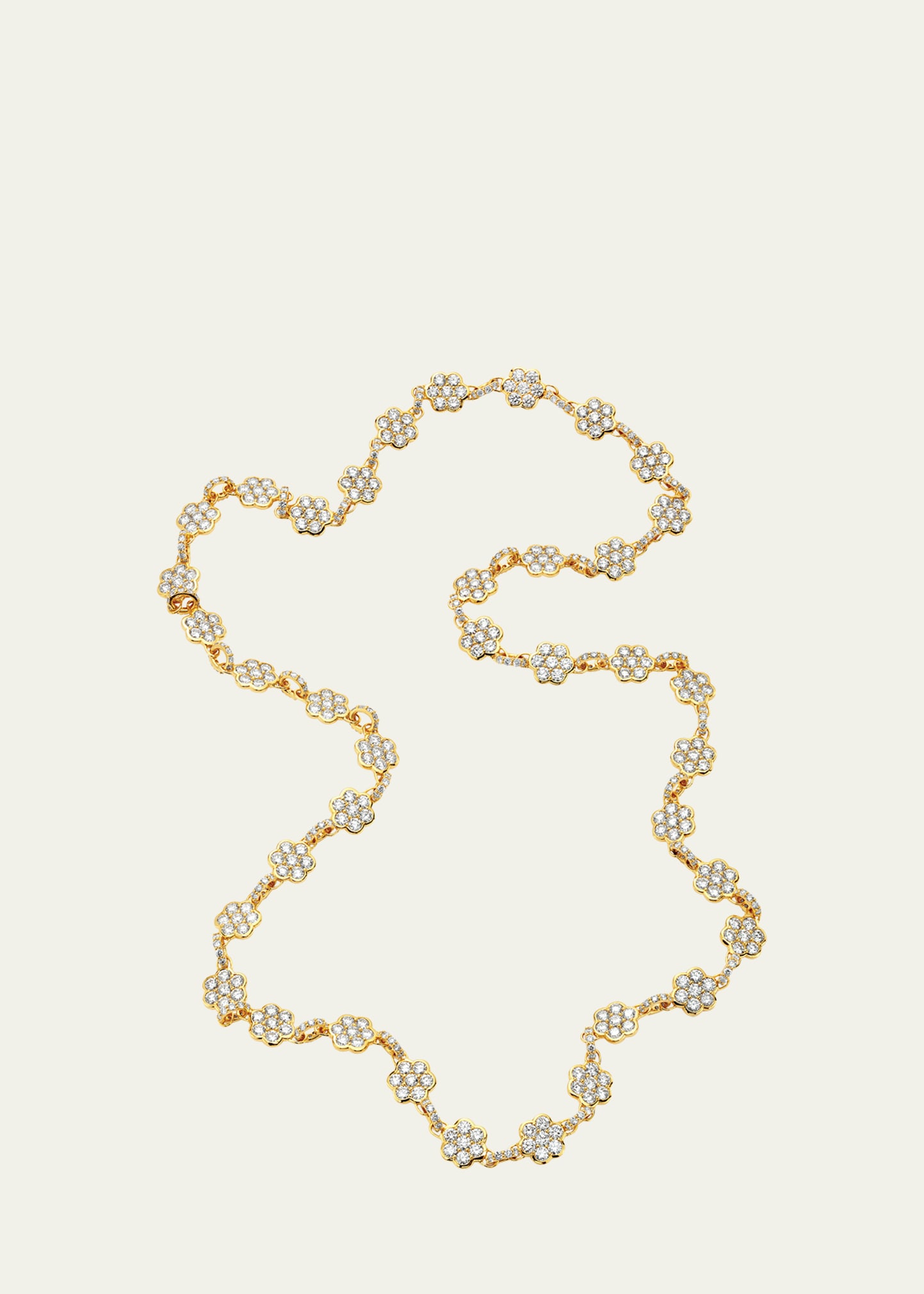 Buddha Mama 20k Flower Necklace With Diamonds