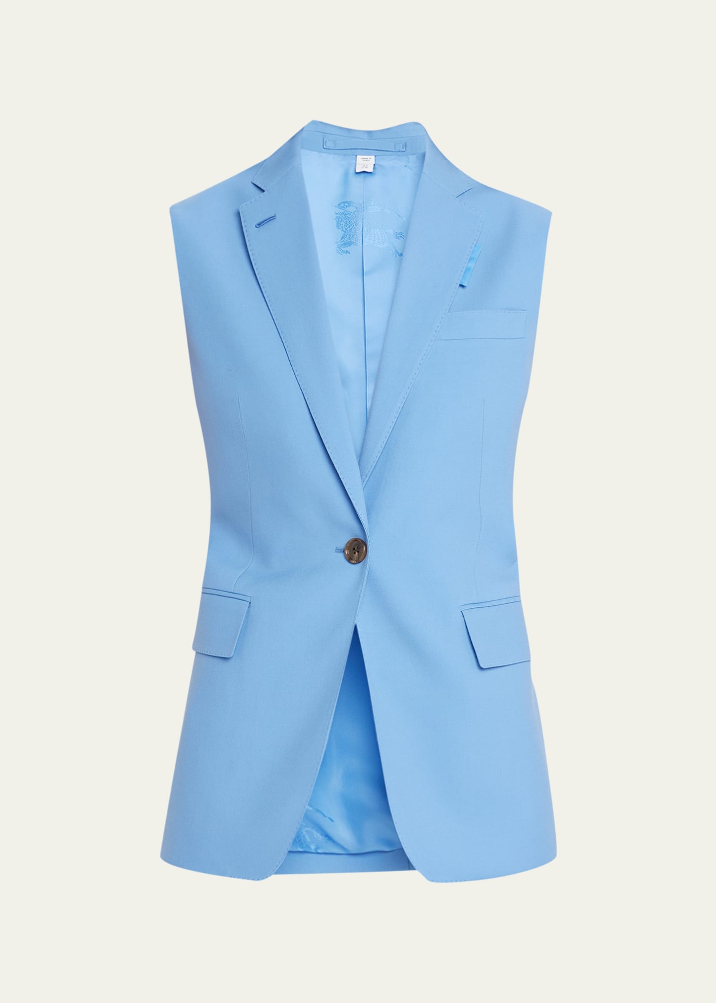 Burberry Aurelie Single Breasted Vest In Cool Cornflower B