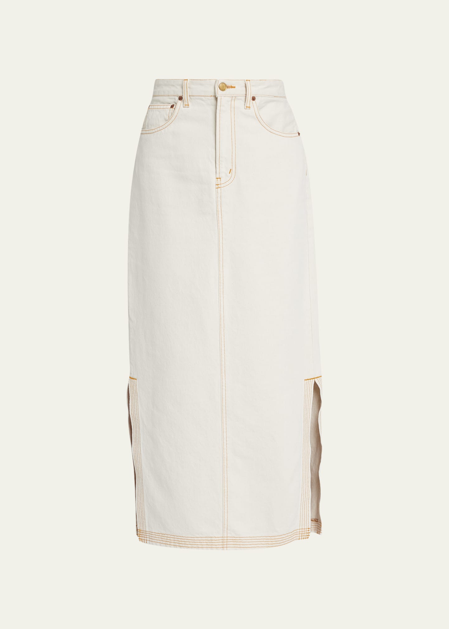 B SIDES Carrara Denim Maxi Skirt