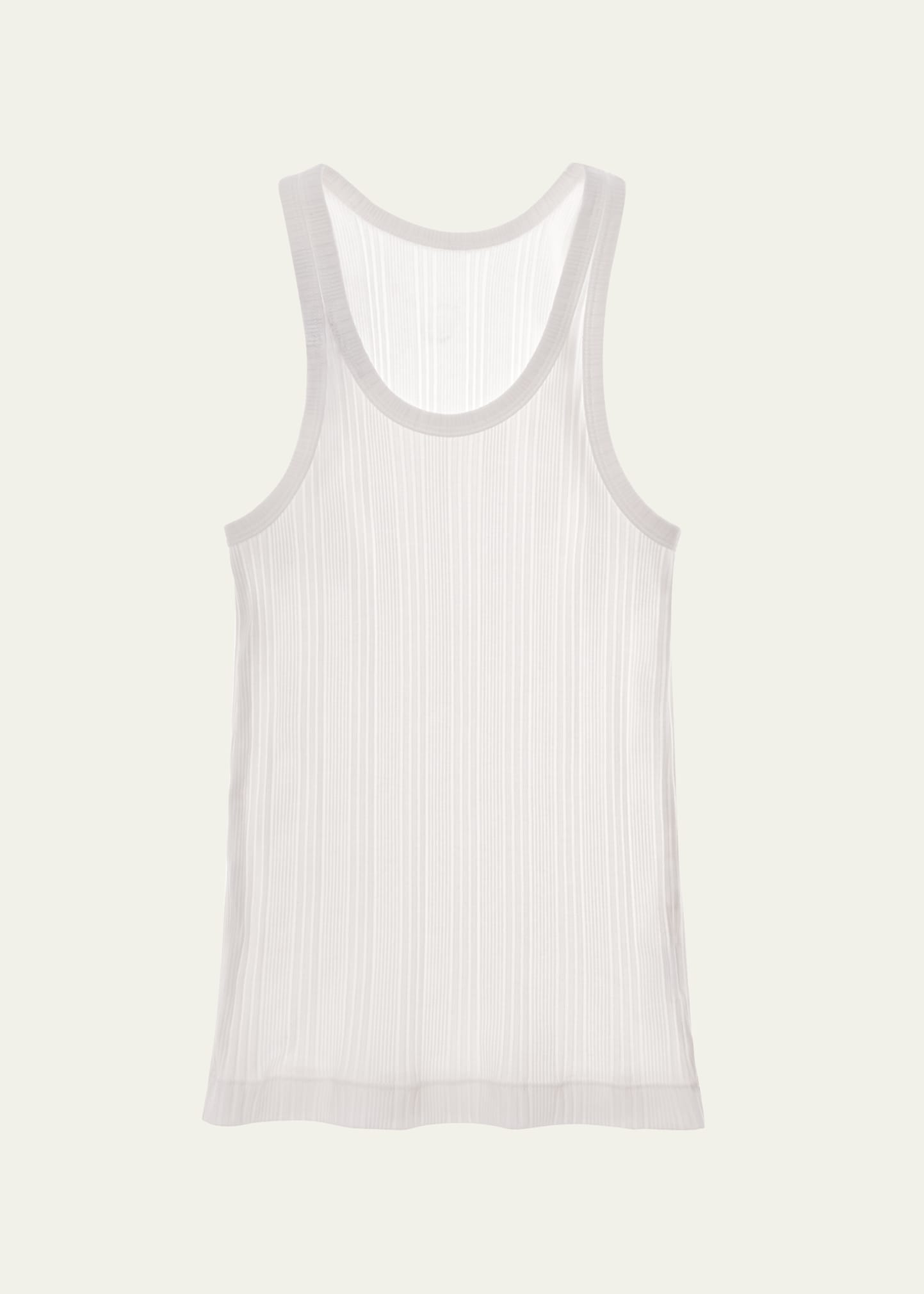 Helmut Lang Classic Knit Tank Top In White