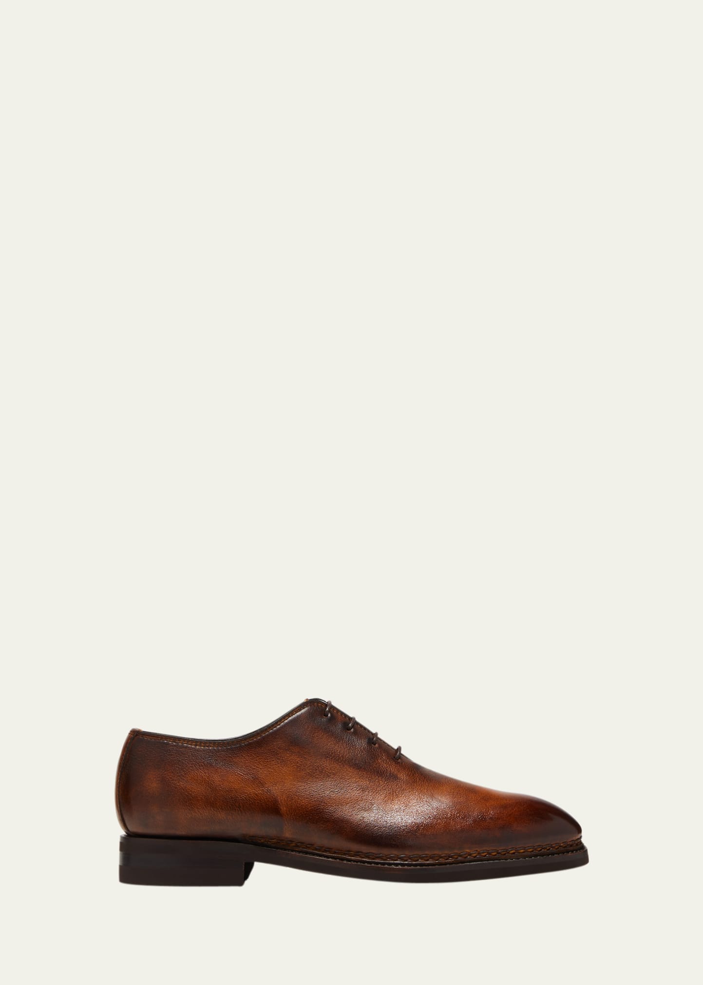 Bontoni Delaville Glossy-finish Lace-up Shoes In Bruciato