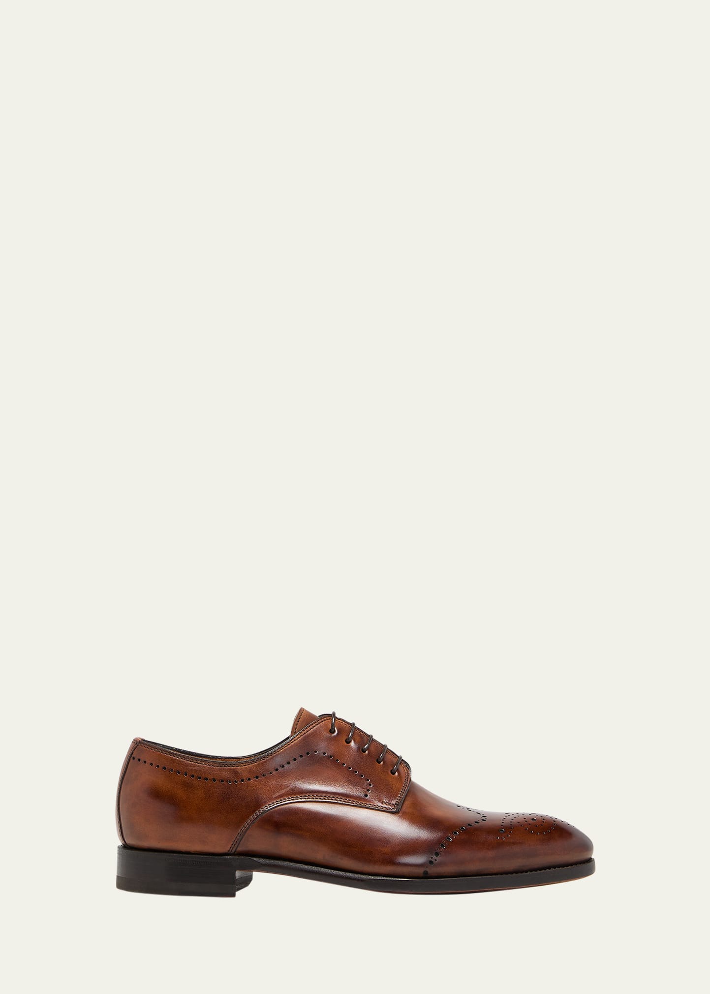 Bontoni Men's Brera Iii Wingtip Derby Shoes In Cognac