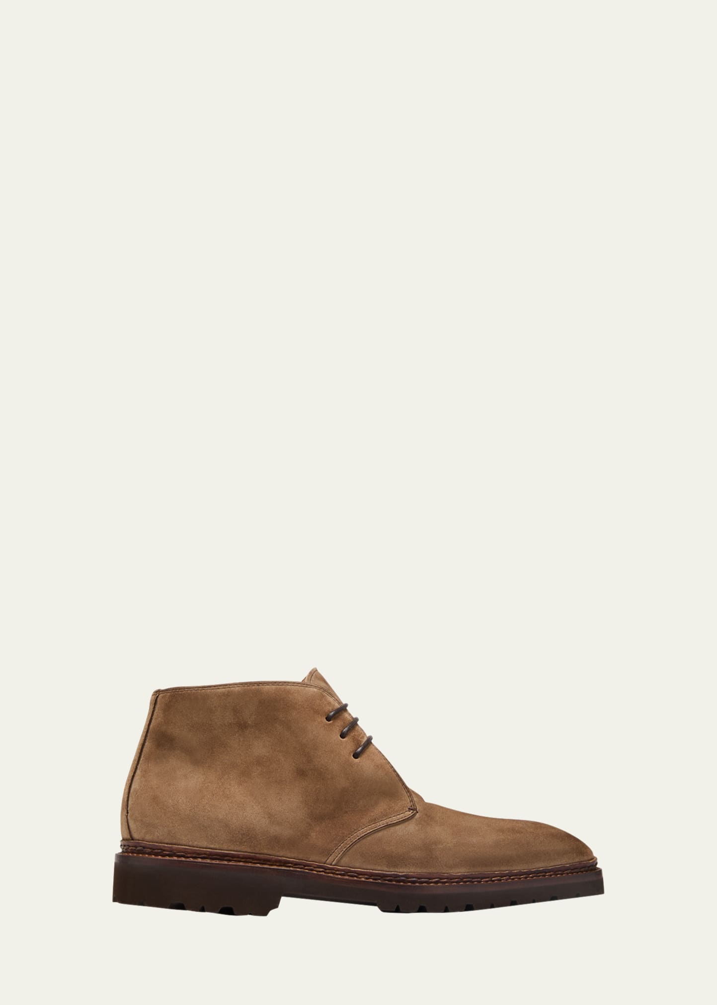 Bontoni Men's Desert Soft Suede Norwegian Chukka Boots In Ardesia