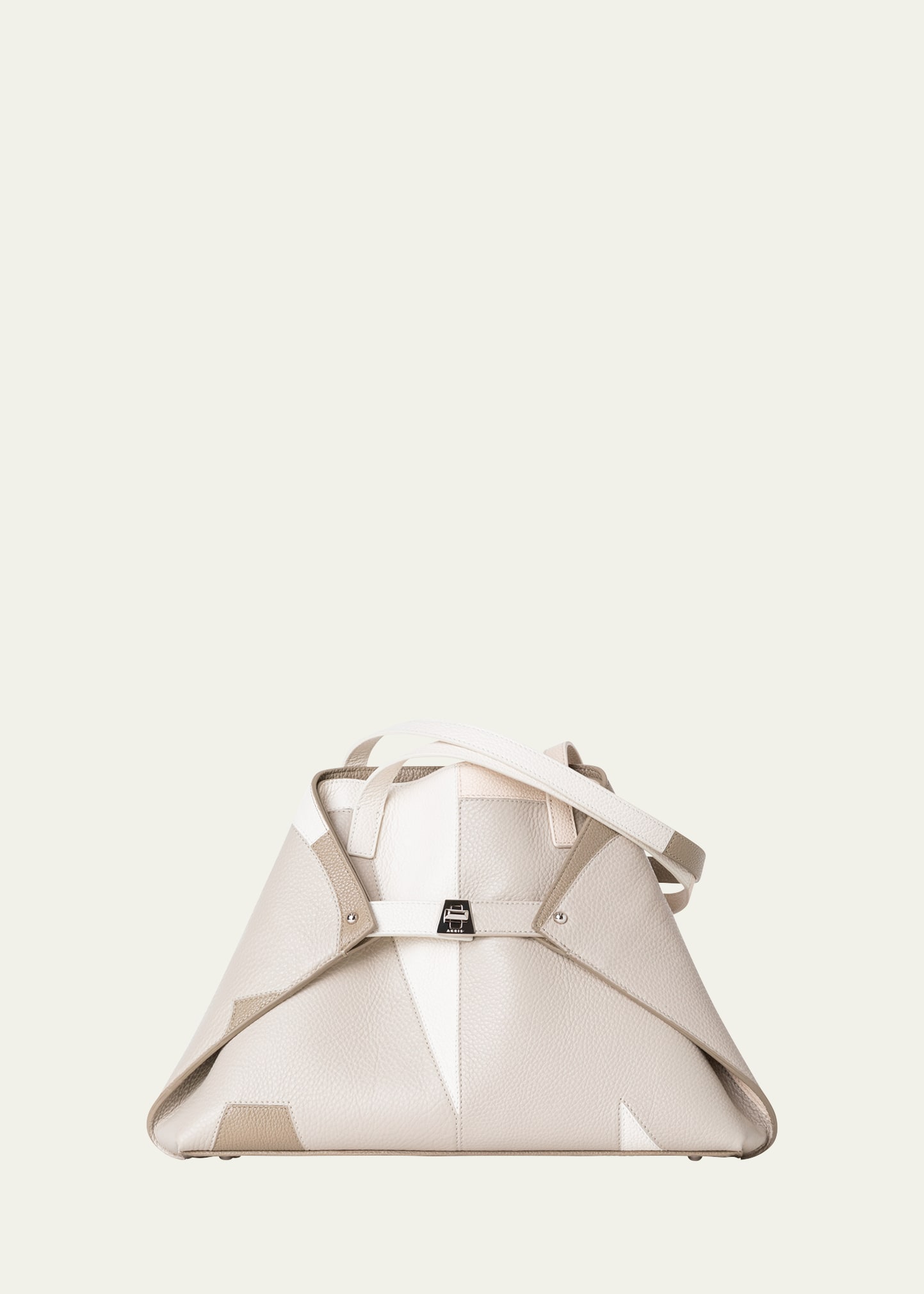 Akris Ai Small Patchwork Leather Shoulder Bag In Light Multicolor