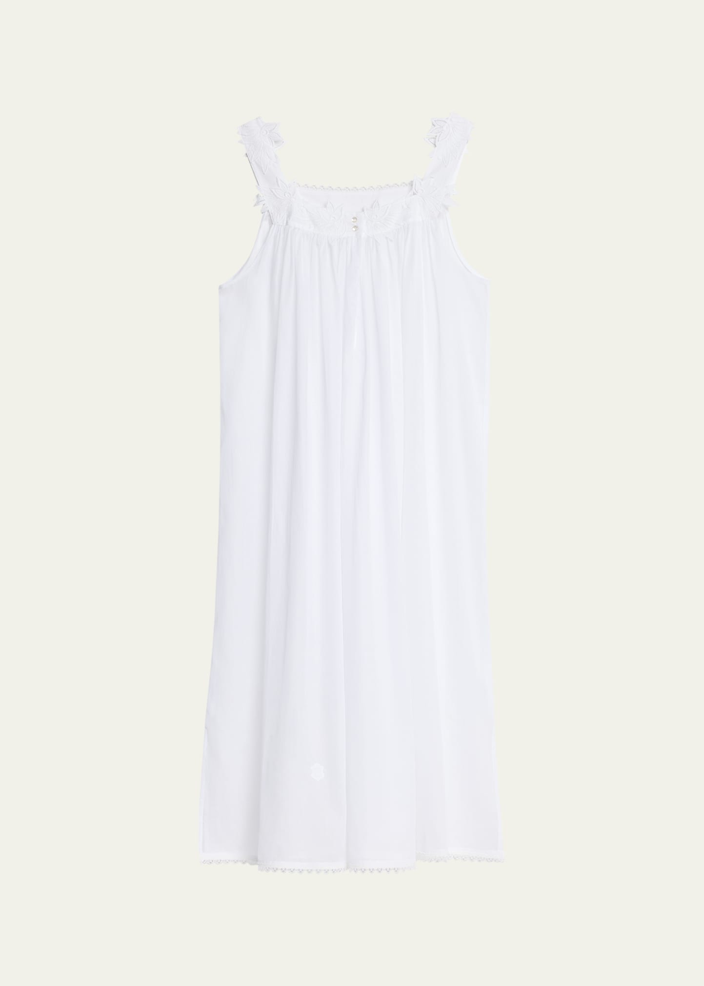 Celestine Florence Ruched Lace-Trim Nightgown