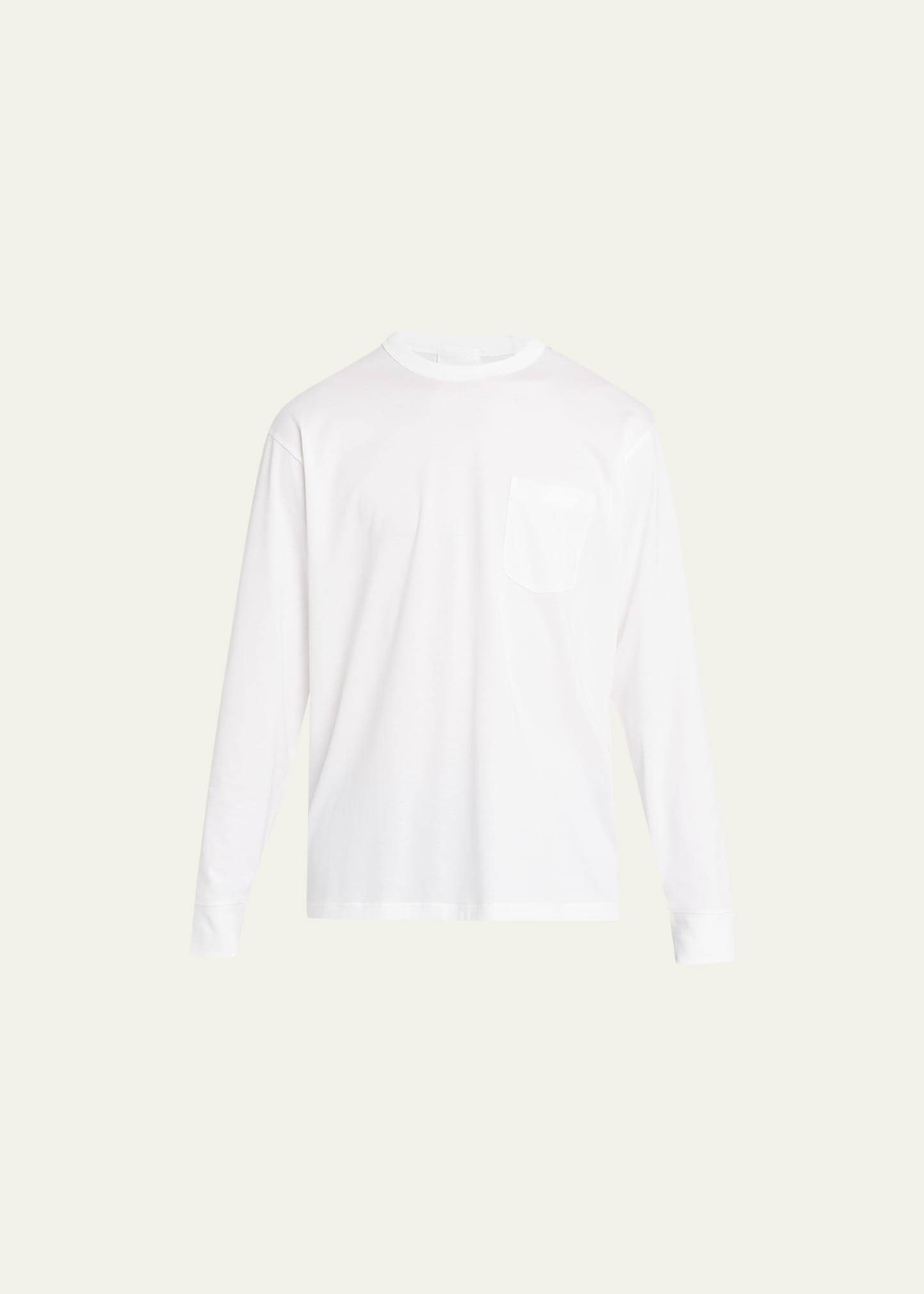 Handvaerk Men's Long Sleeve Pocket T-shirt In White