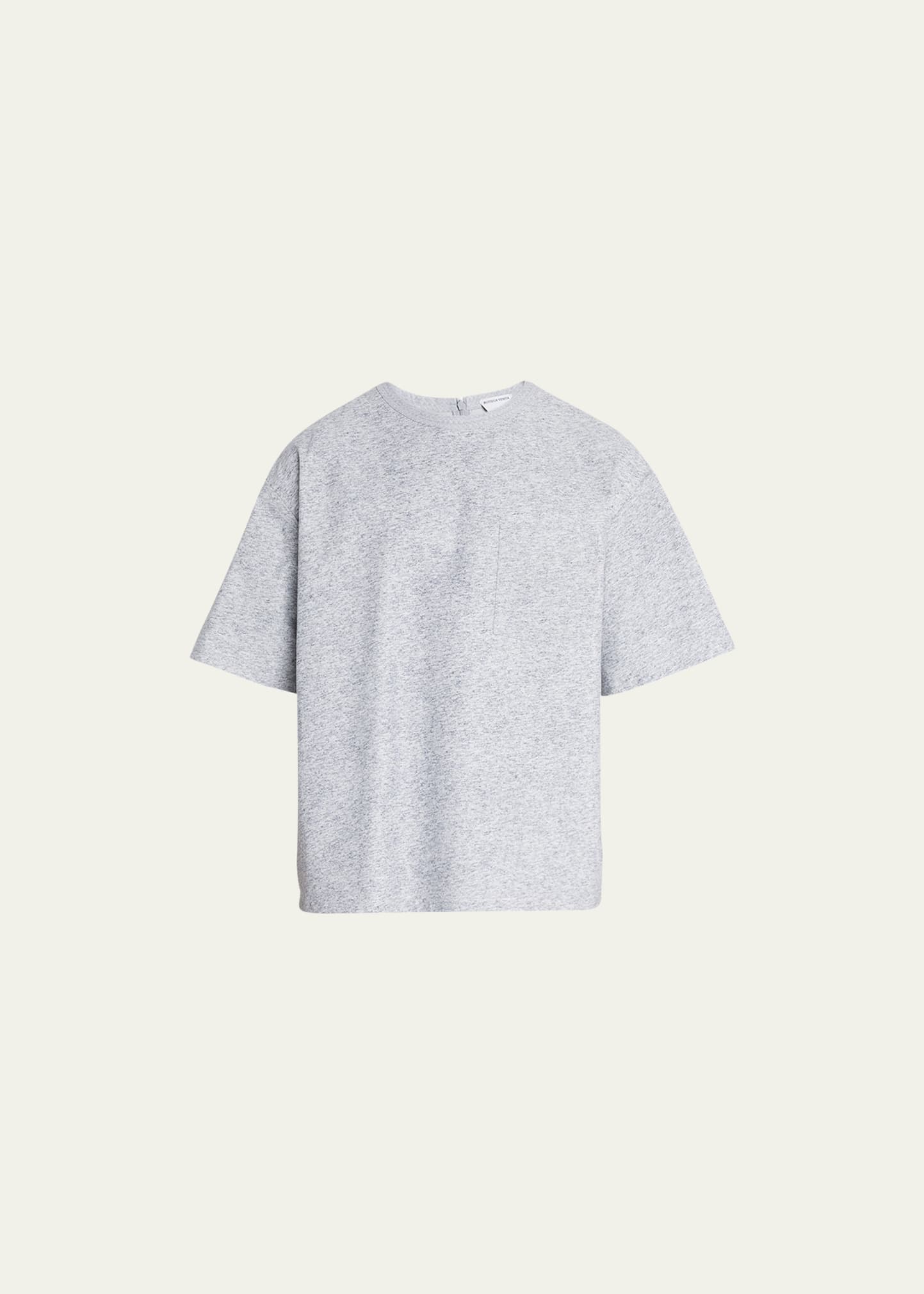 Bottega Veneta Printed Leather T-shirt In Grey