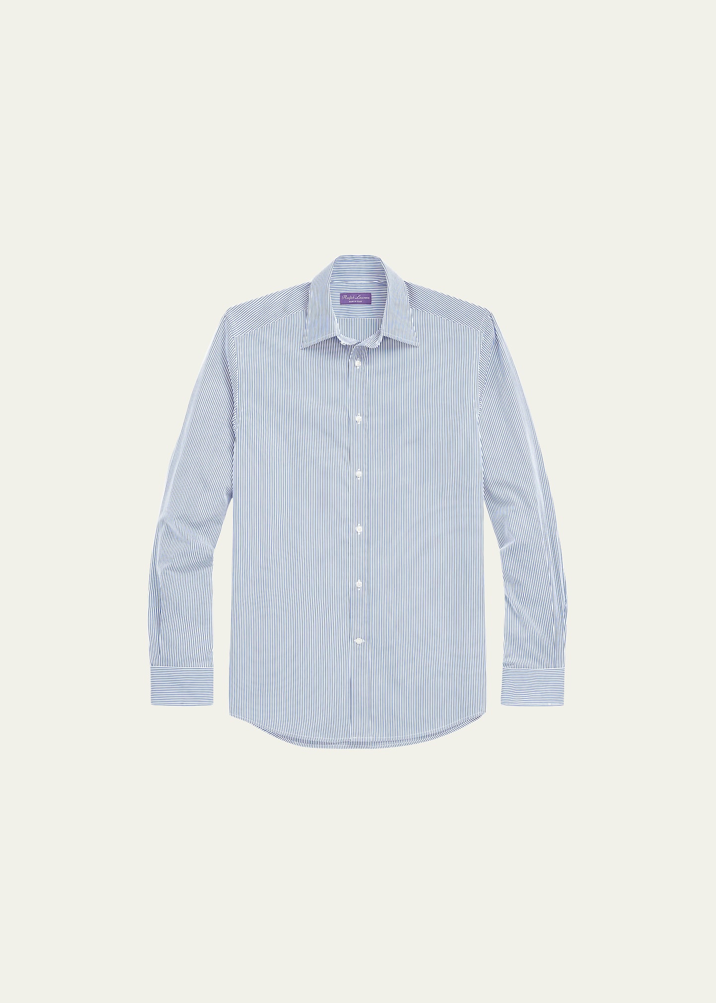 Ralph Lauren Striped Button-up Shirt In Bluwht