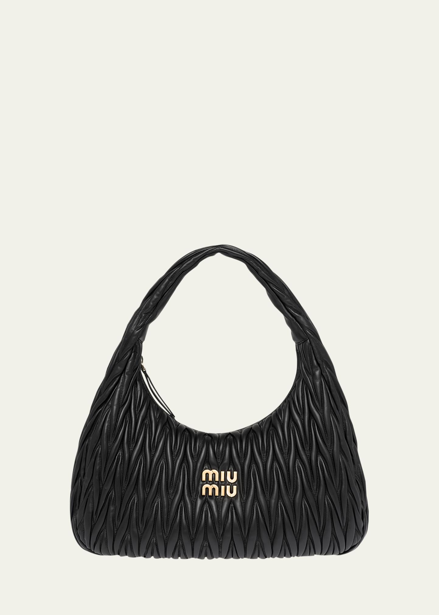 Miu Miu Large Quilted Leather Hobo Bag | Smart Closet