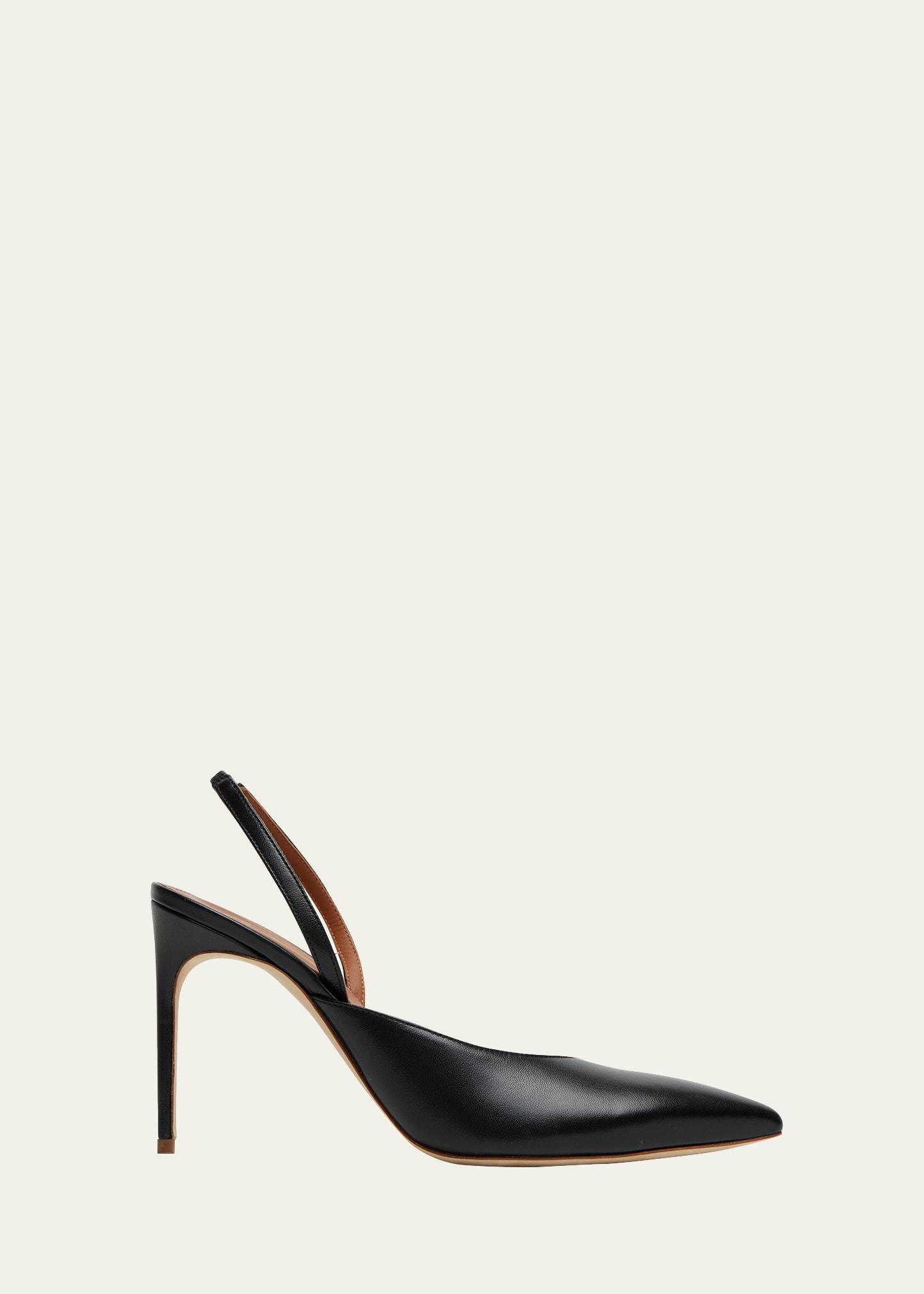 Shop Malone Souliers Napa Leather Slingback Pumps In Black