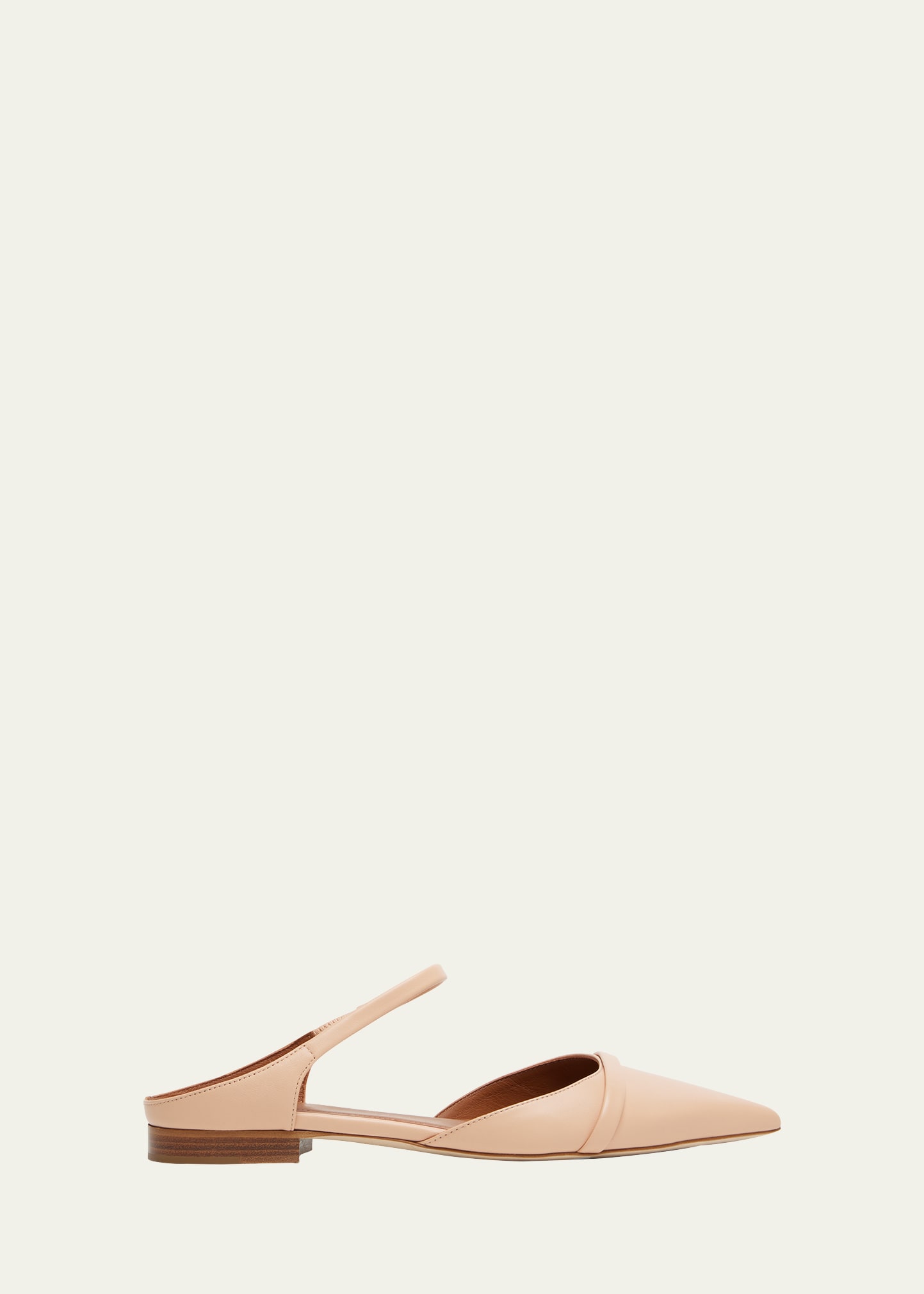 Malone Souliers Napa Leather Ballerina Mules In Nougat