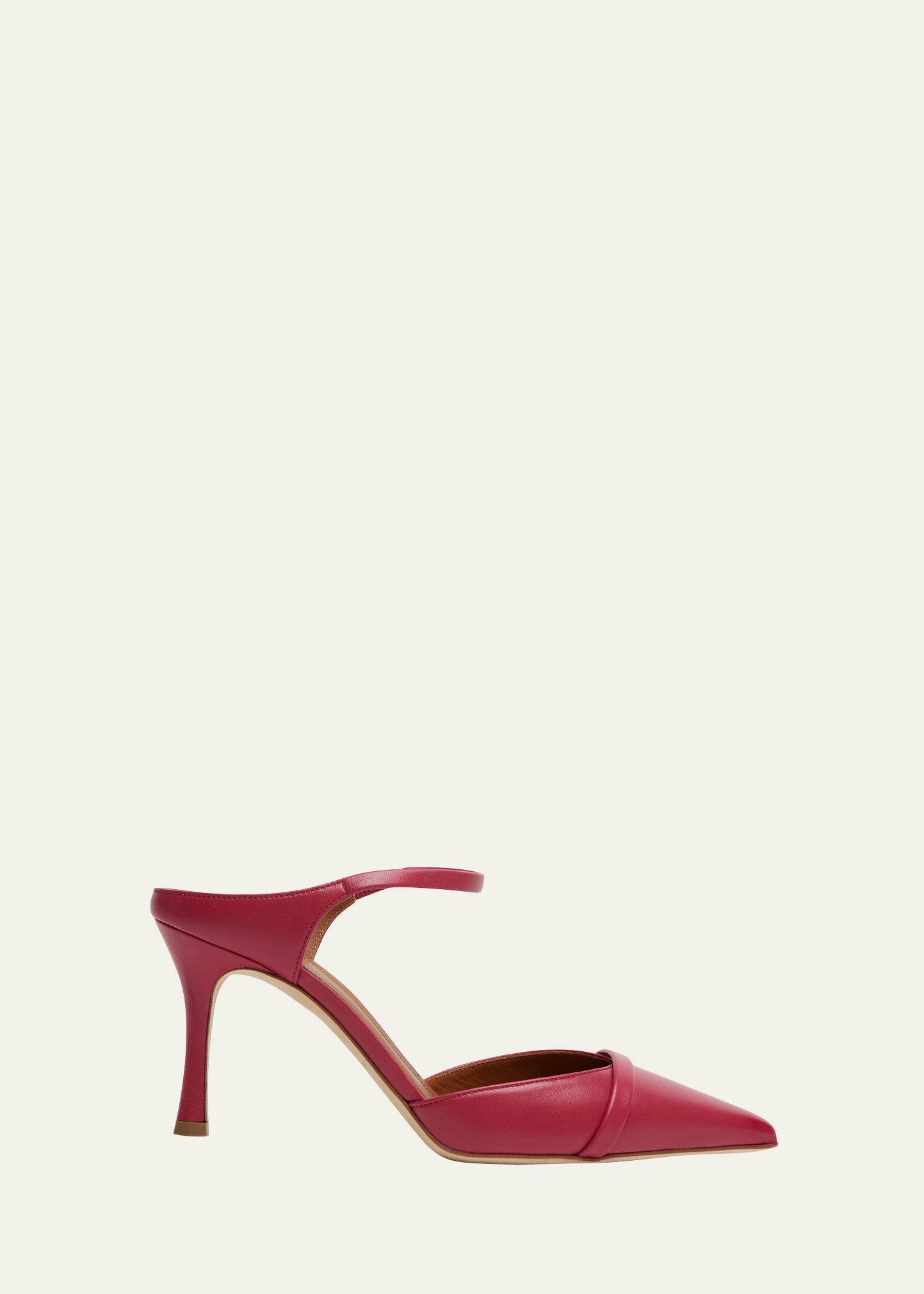 Malone Souliers Napa Leather Mule Pumps In Cherry