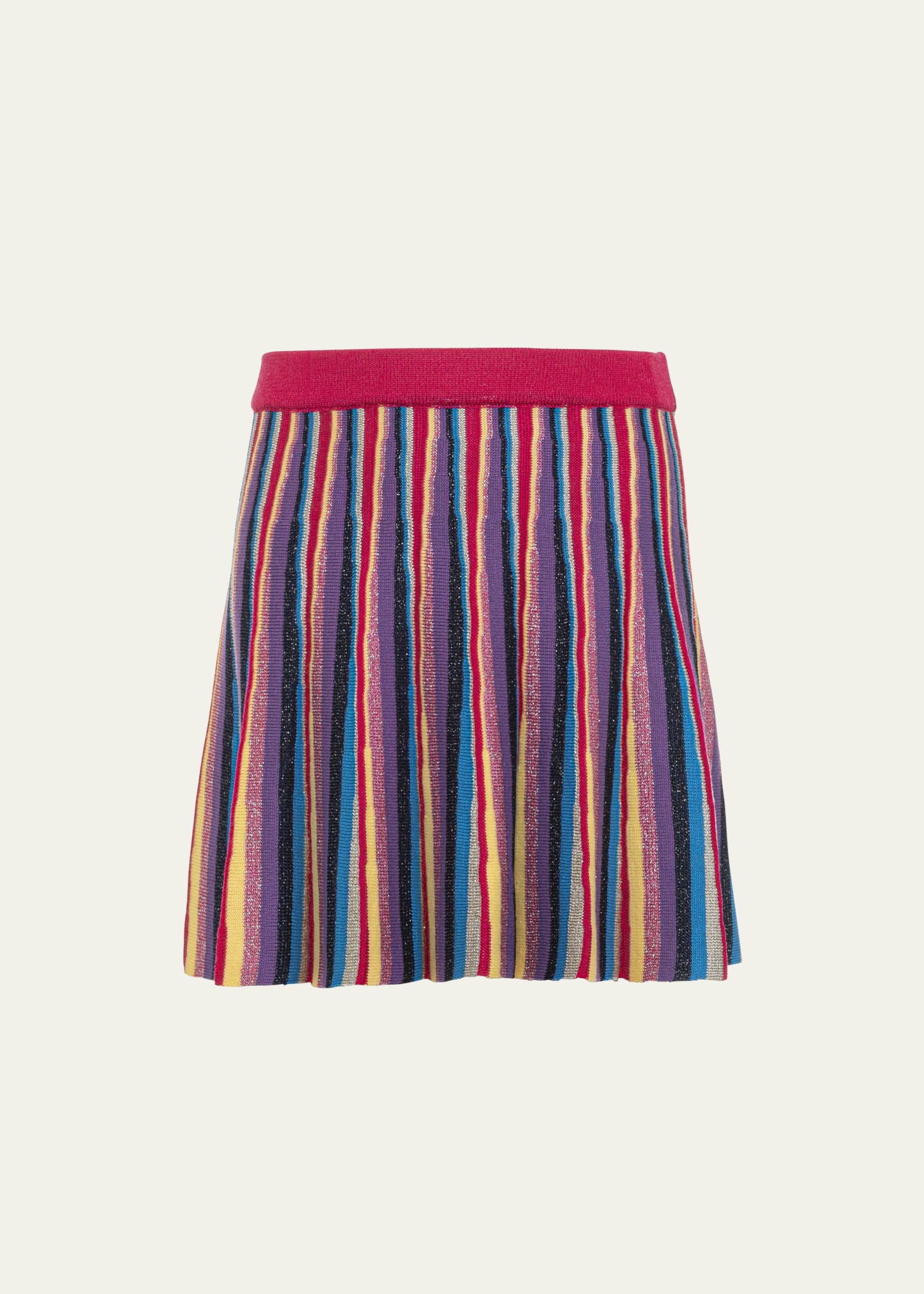 Missoni Multicoloured Laminated Knit Mini Skirt In 999 Multi