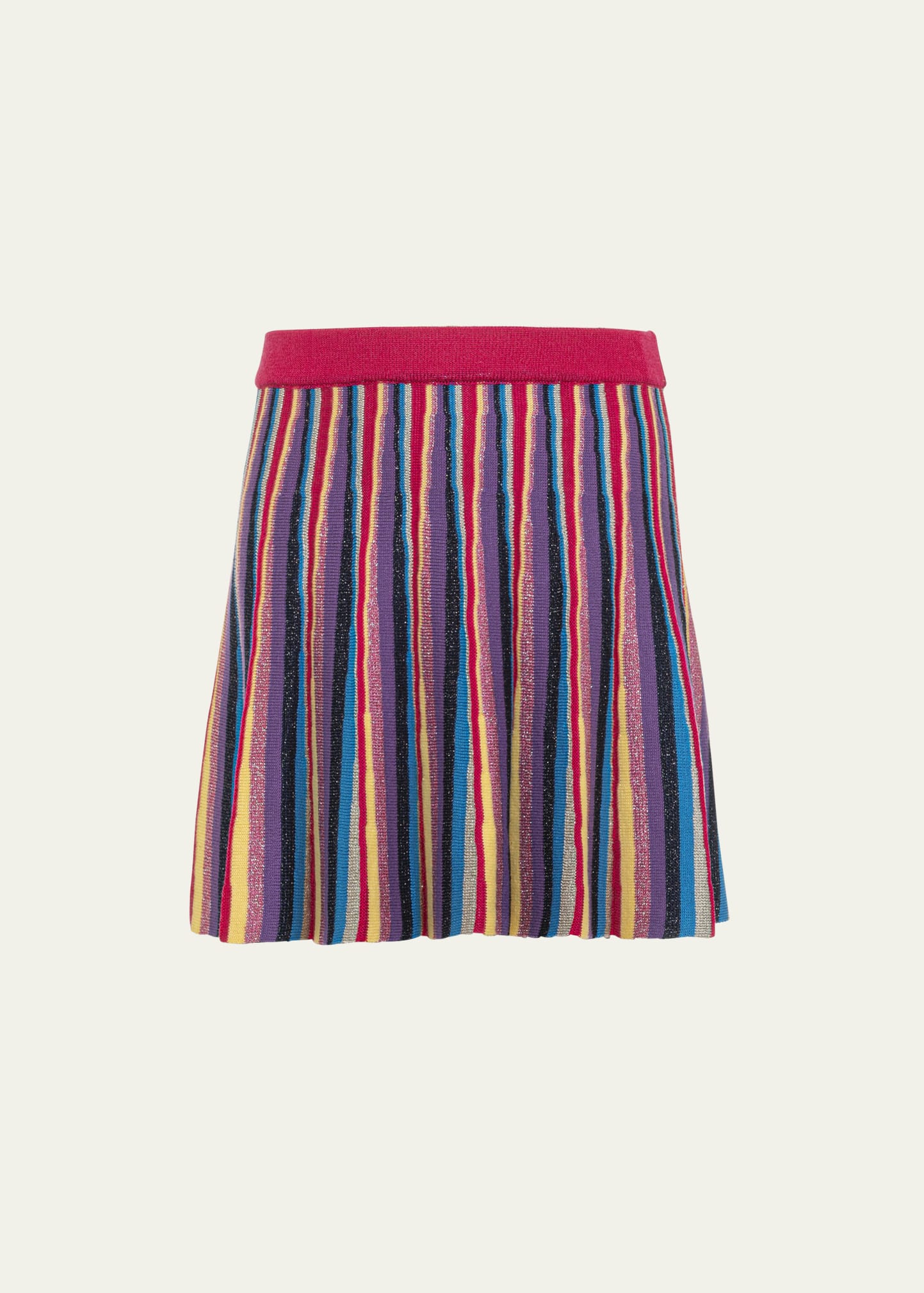 Missoni Multicoloured Laminated Knit Mini Skirt In 999 Multi