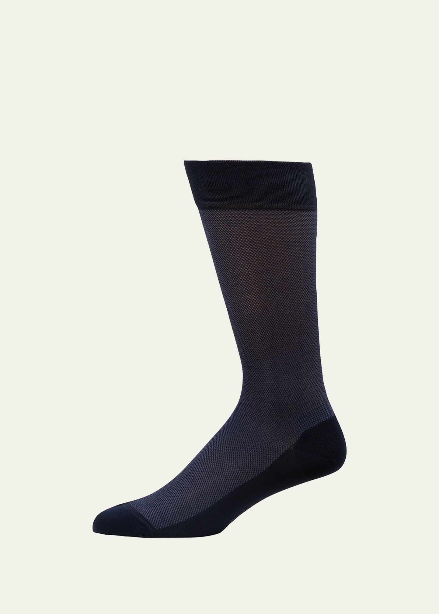Marcoliani Men's Modal Pique Mid-Calf Socks