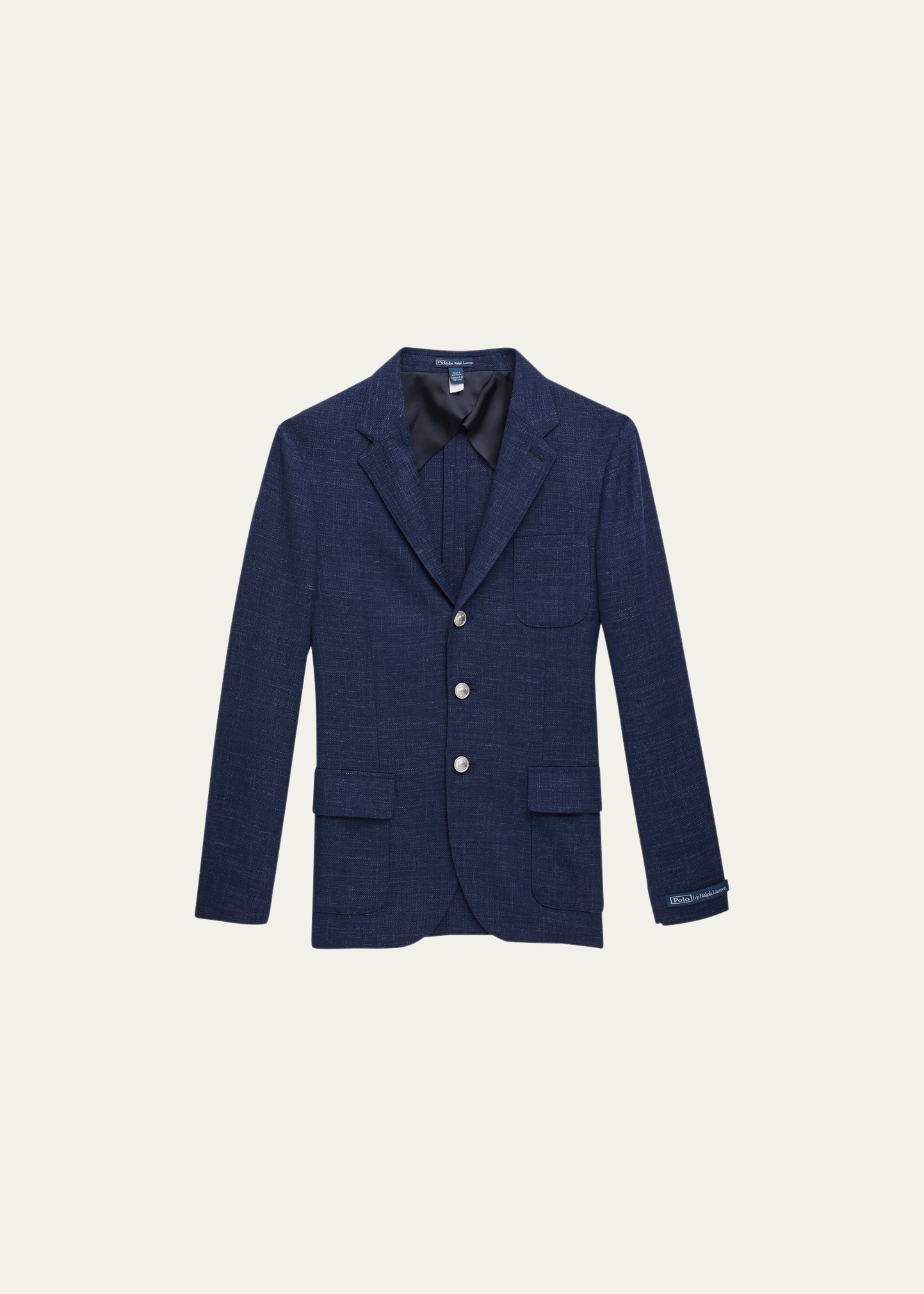 Shop Ralph Lauren Boy's Wool Twill Sport Coat In Navy