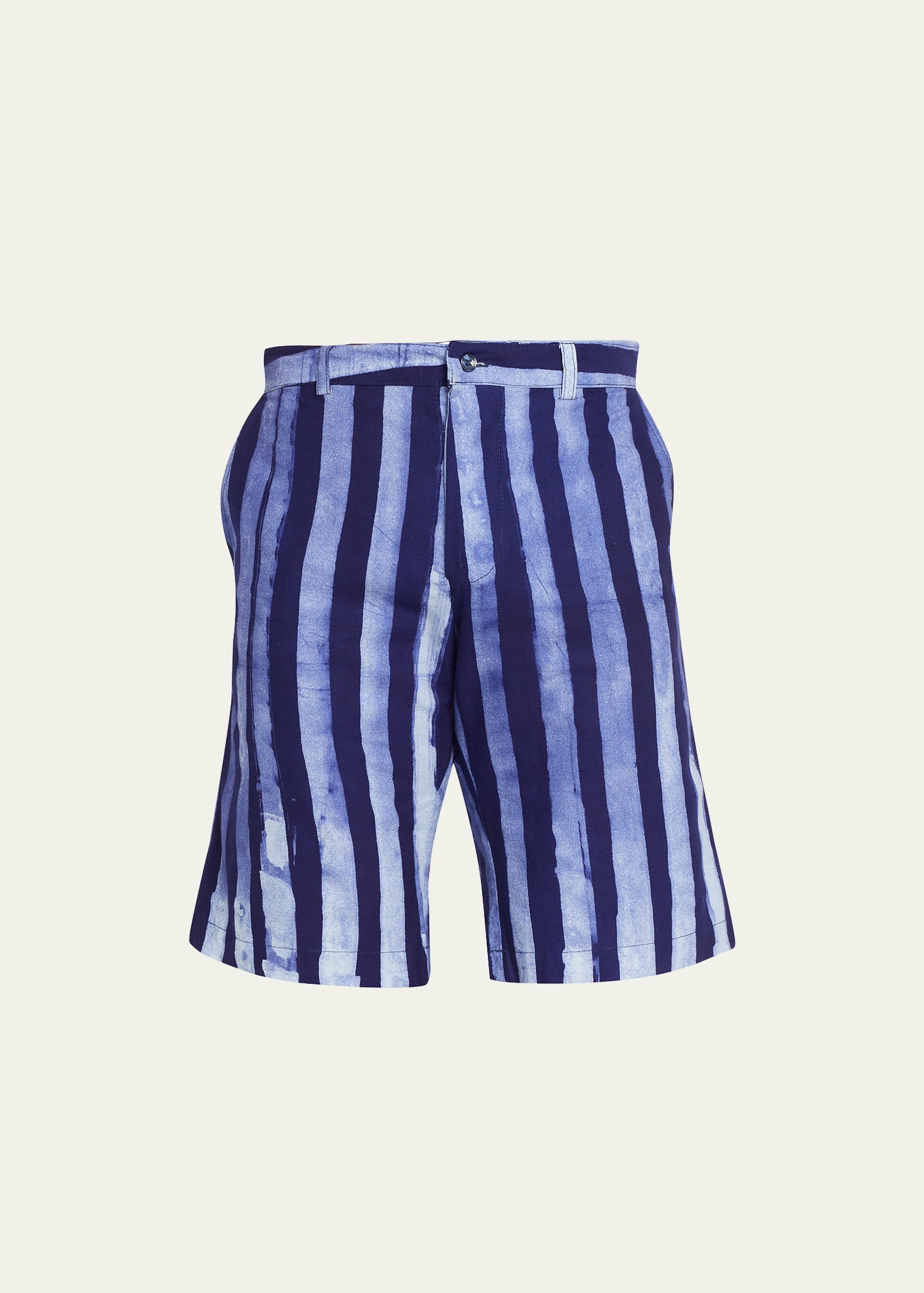 Men's Batik Striped Bermuda Shorts