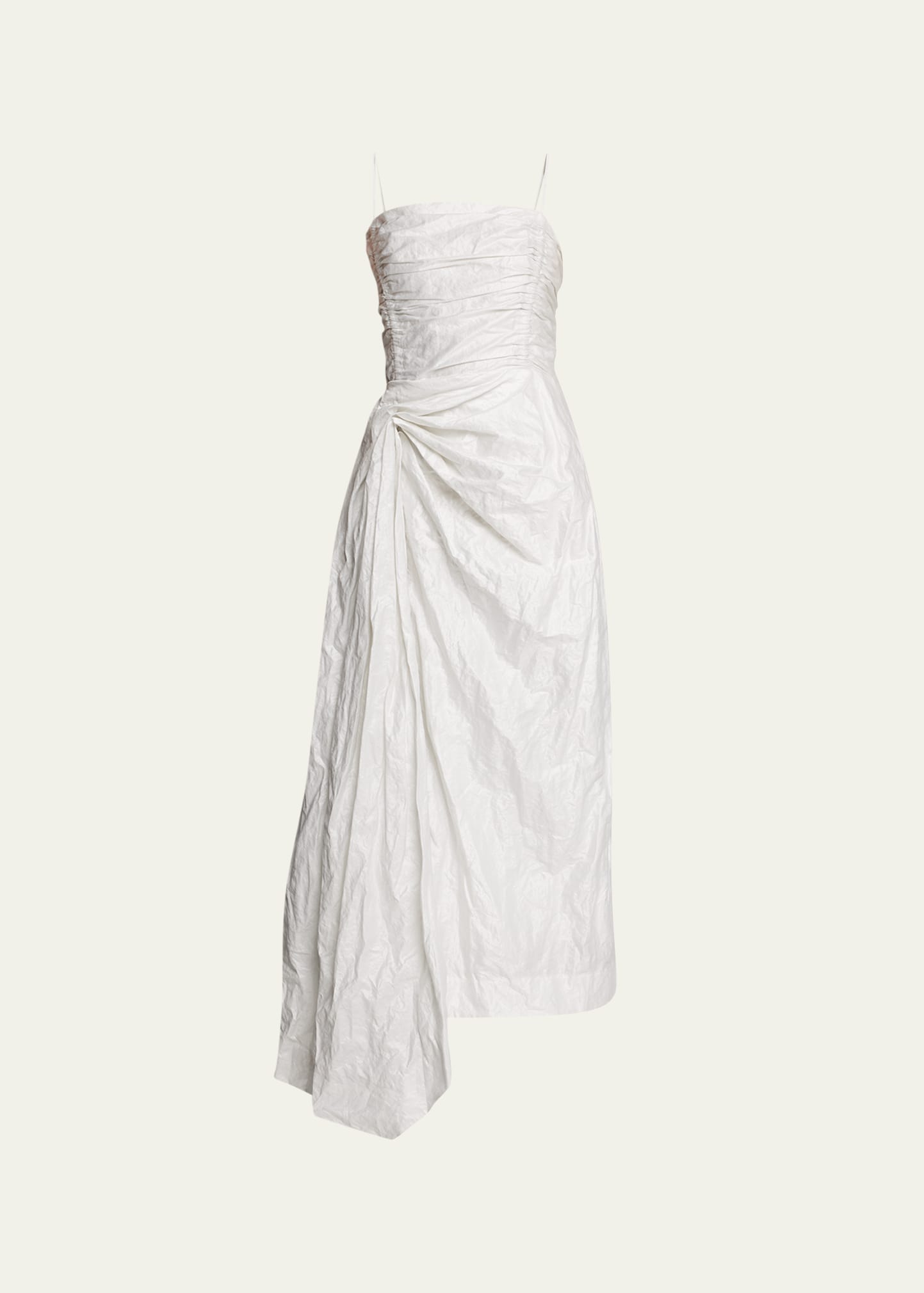 jason wu ruched dress Jason Wu Sleeveless Ruched Bodycon Midi Dress