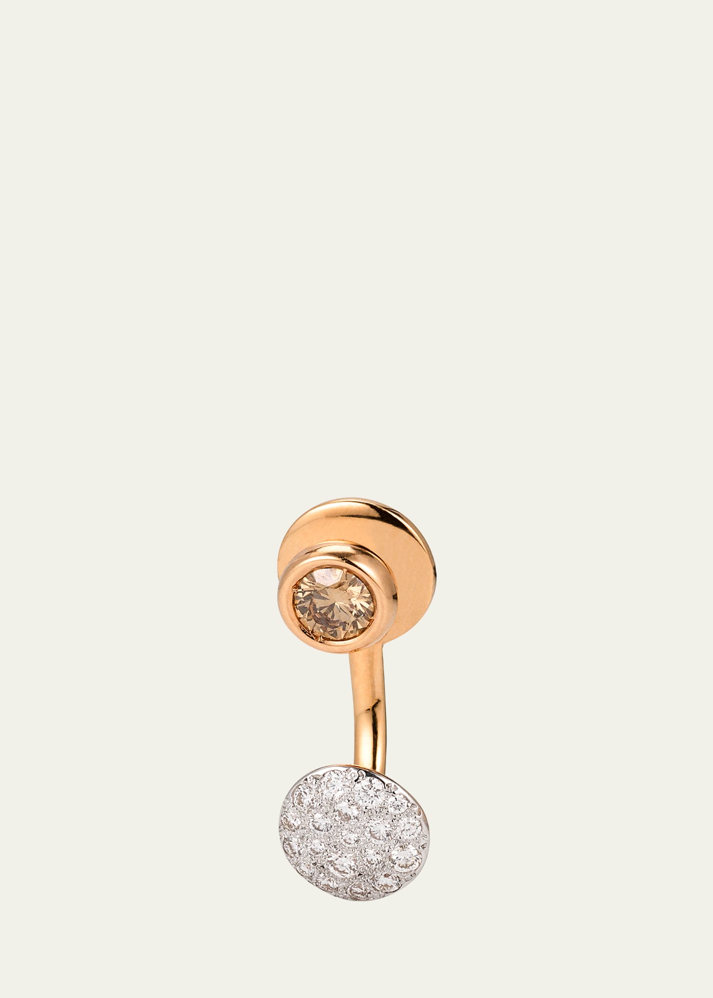 Pomellato Rose Gold And Diamond Sabbia Single Earring In White