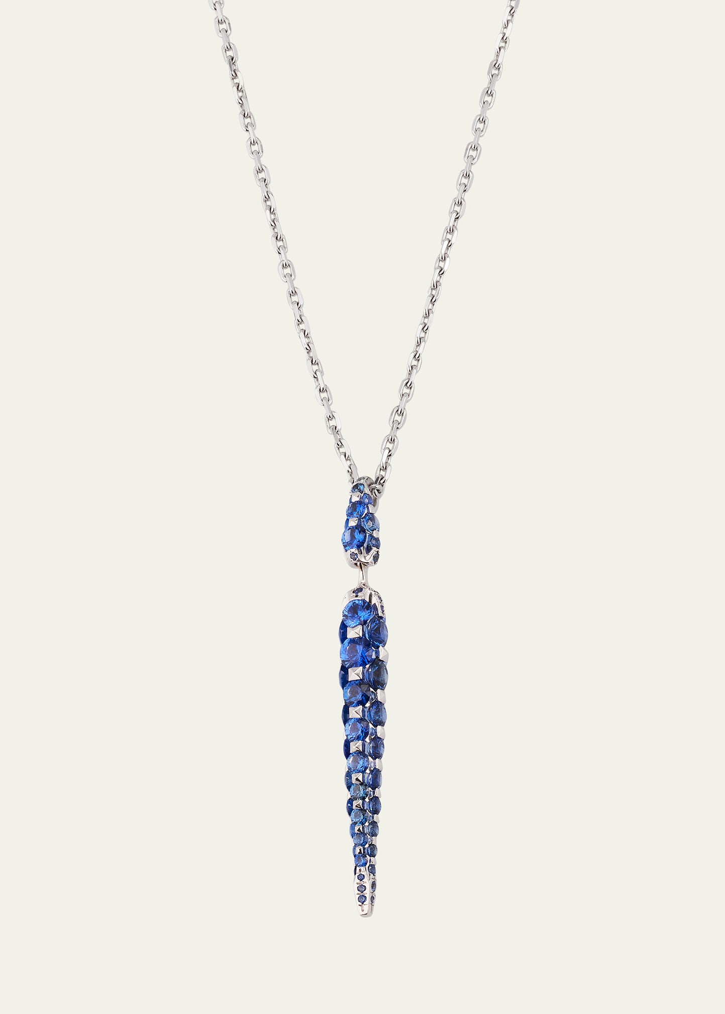 Boghossian Merveilles Small Icicle Sapphire Pendant In White Gold