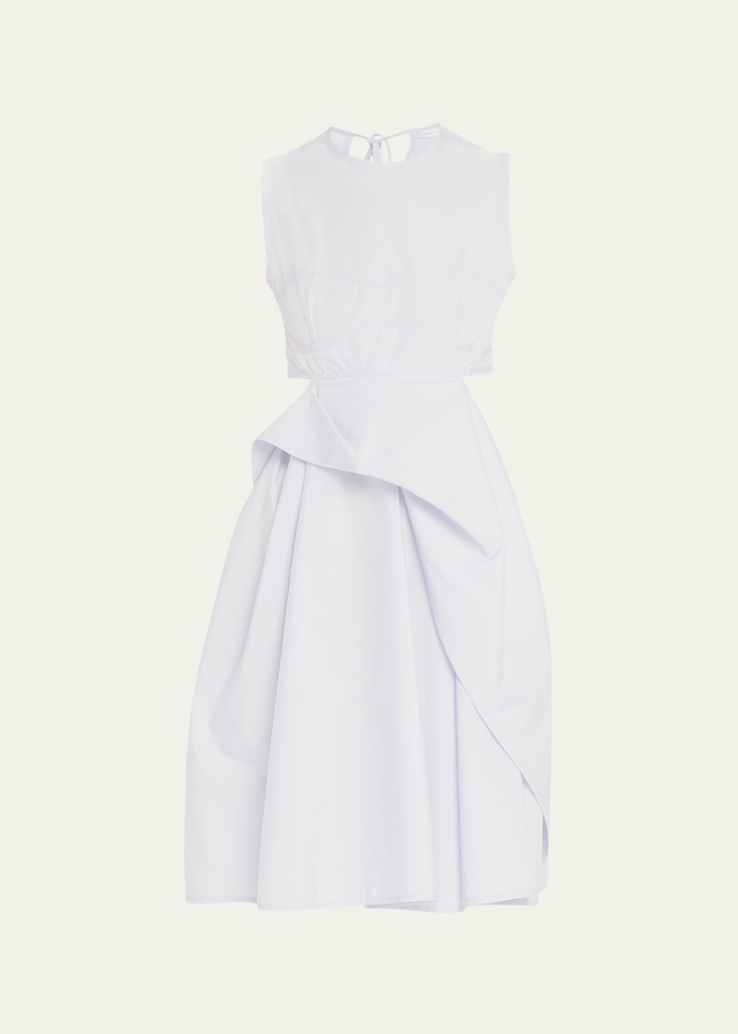 Cecilie Bahnsen Seero Cutout Cotton Minidress In Lavender