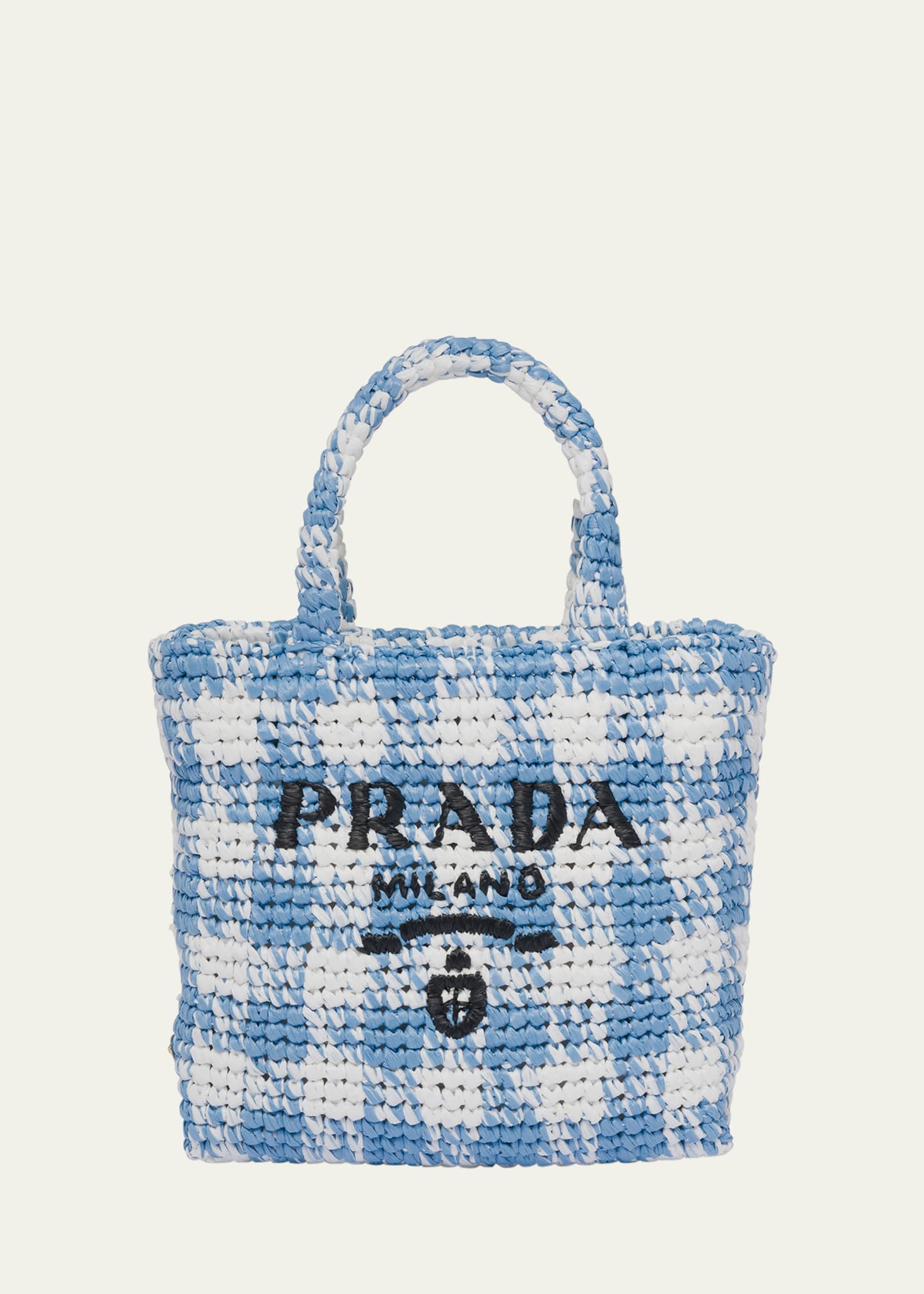 Prada Large Raffia Tote Bag Exclusive (Celeste/Blue) – The Luxury