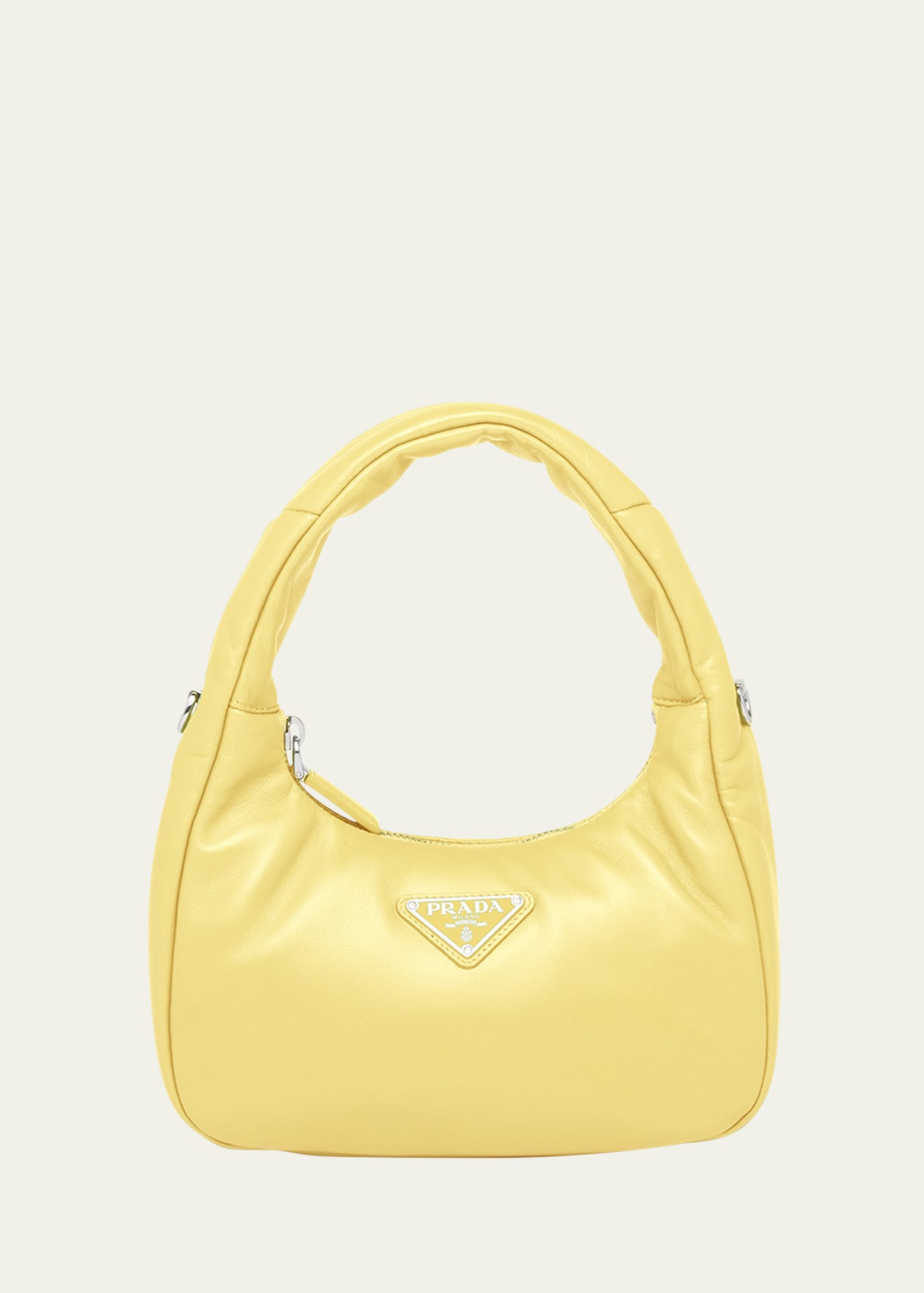 Prada Leather Top Handle Bag - Yellow for Women