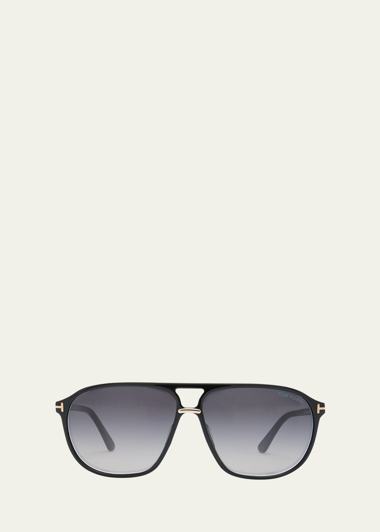 Tom Ford Men's Bruce Acetate Square Sunglasses In Black