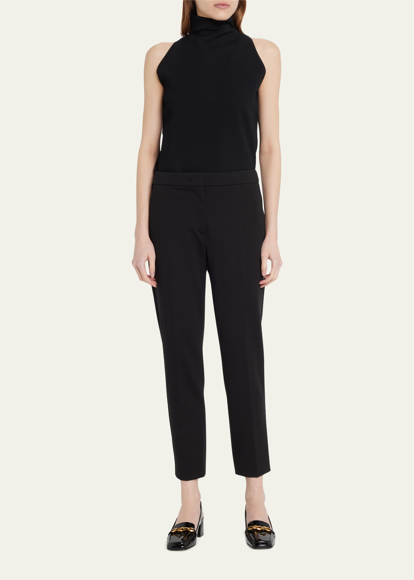 Max Mara Pegno Straight-leg Tailored Pants In Black