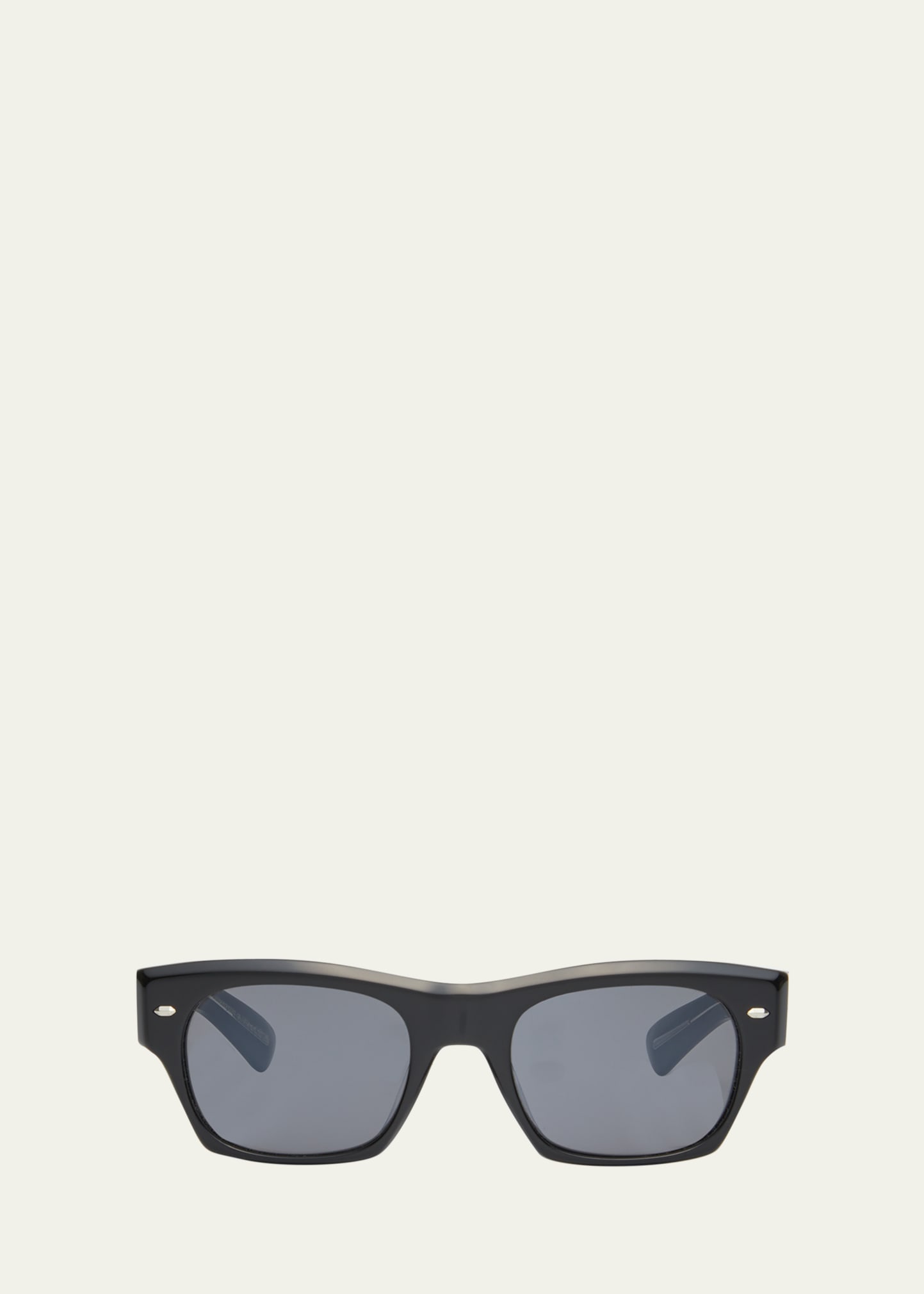 Shop Oliver Peoples Kasdan Acetate & Crystal Rectangle Sunglasses In Black