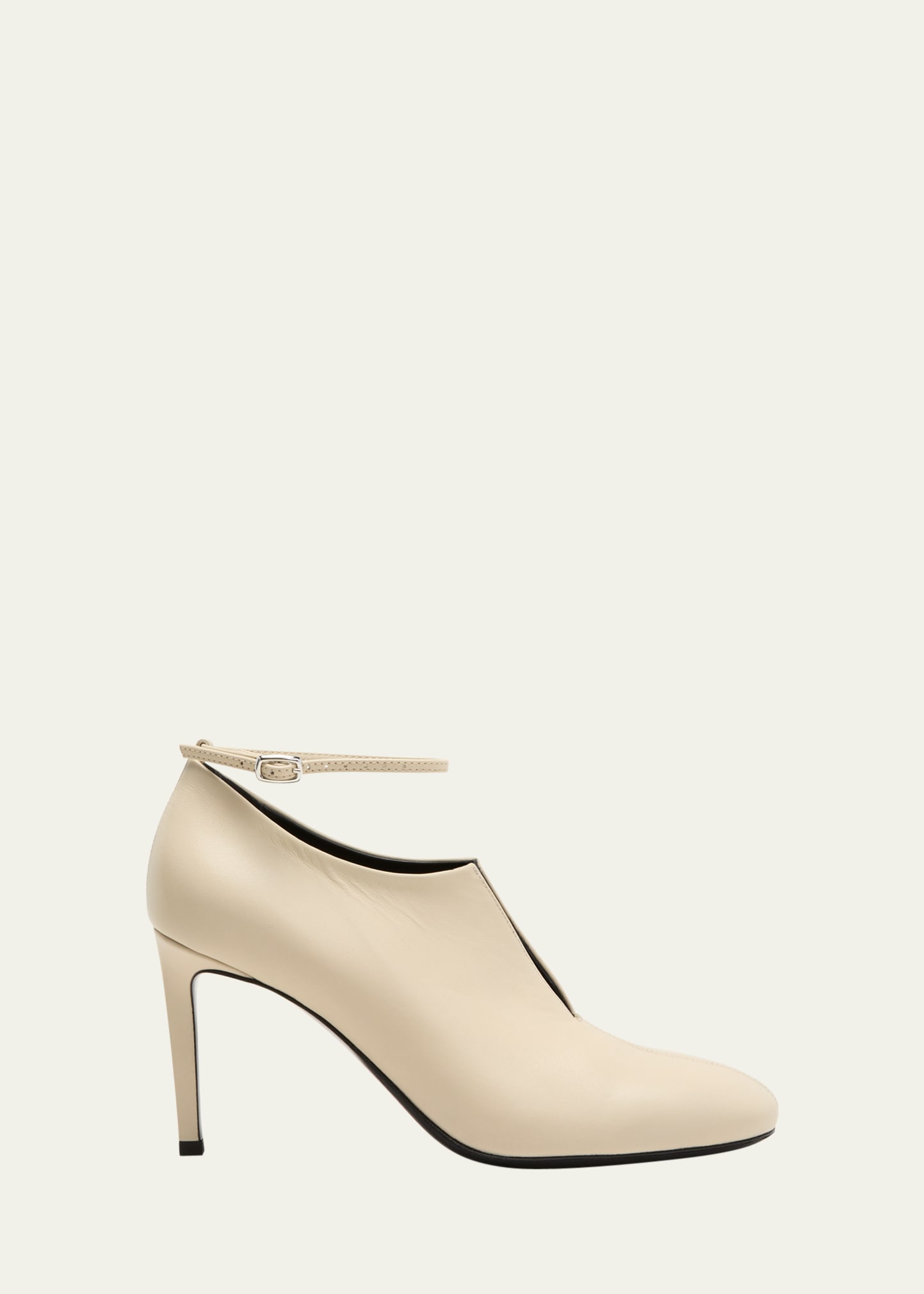 Peter Do Metallic Ankle-strap Low Booties In Le046 Nude