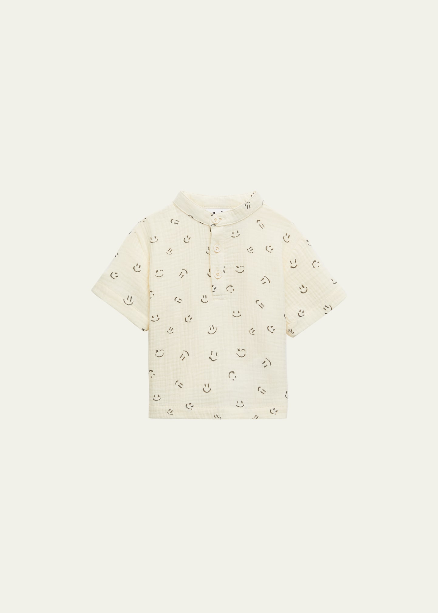 Boy's Ever Happy Face-Print Shirt, Size 3M-24M