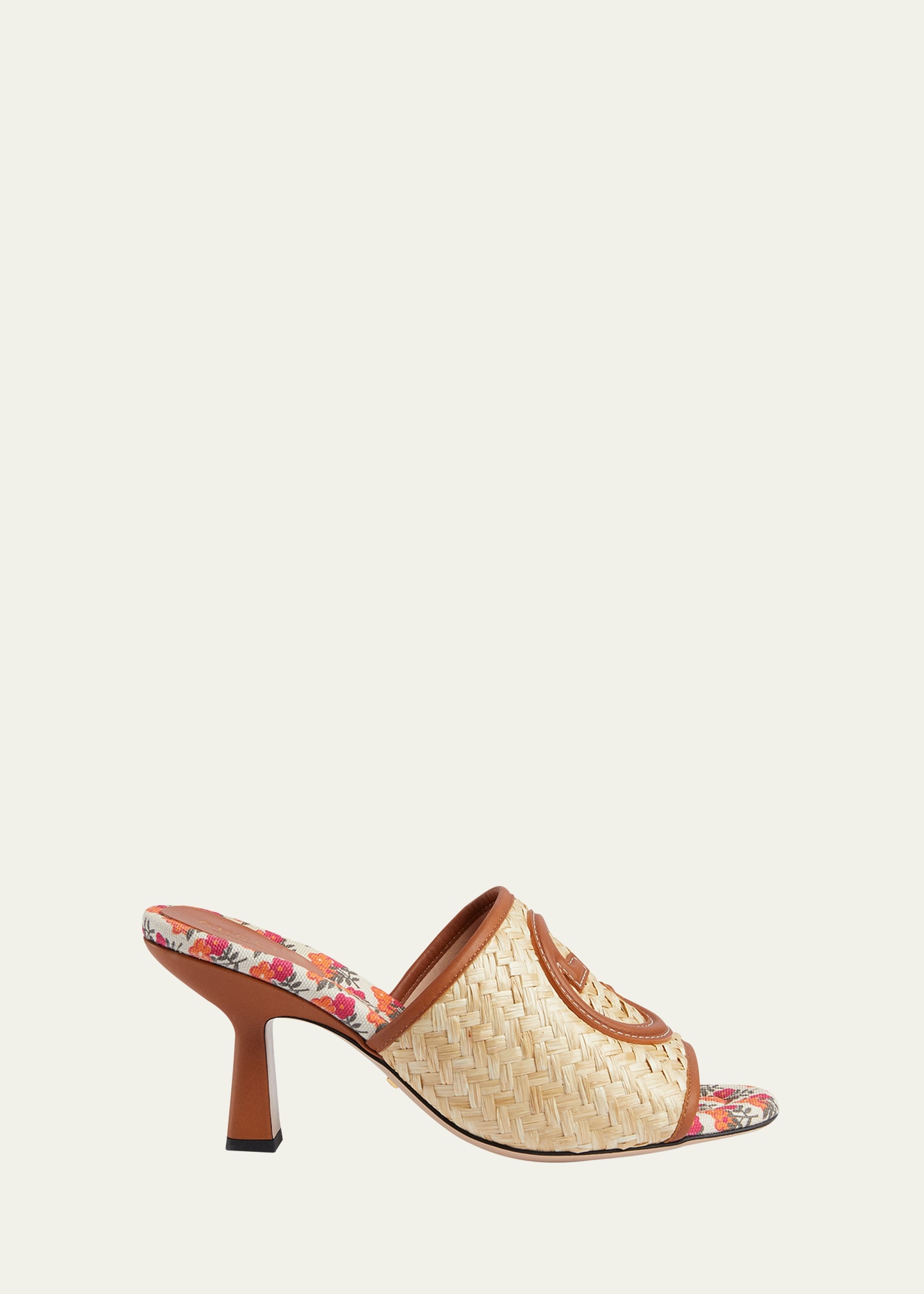 75mm Mabel Raffia Slide Sandals