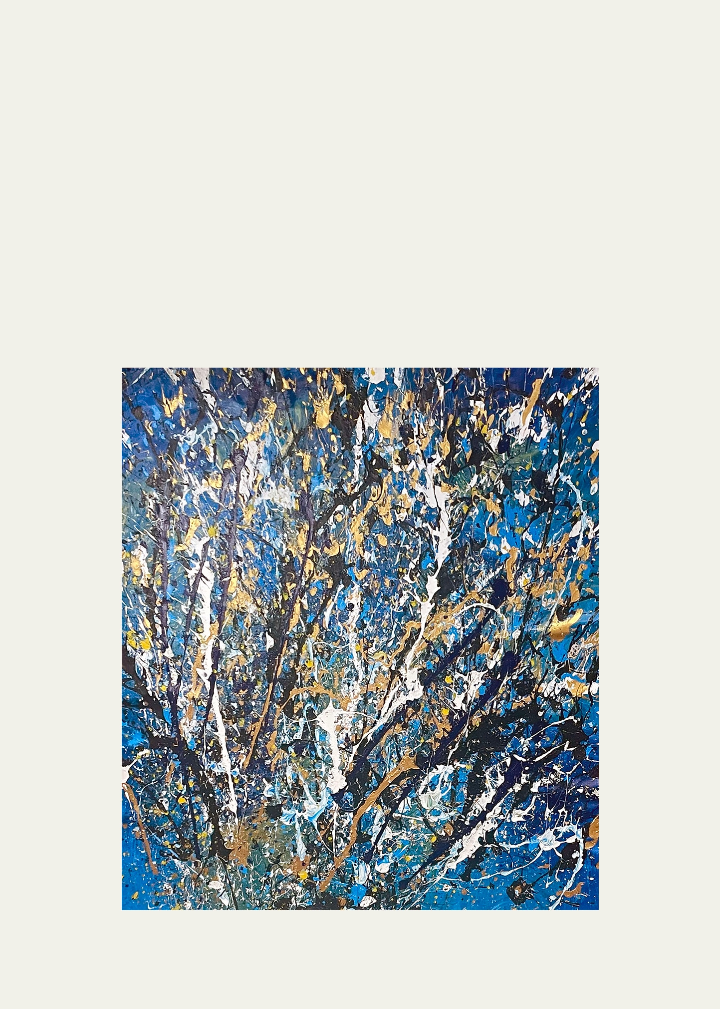 Contemporary Art Projects Usa Rama Original Painting In Blue