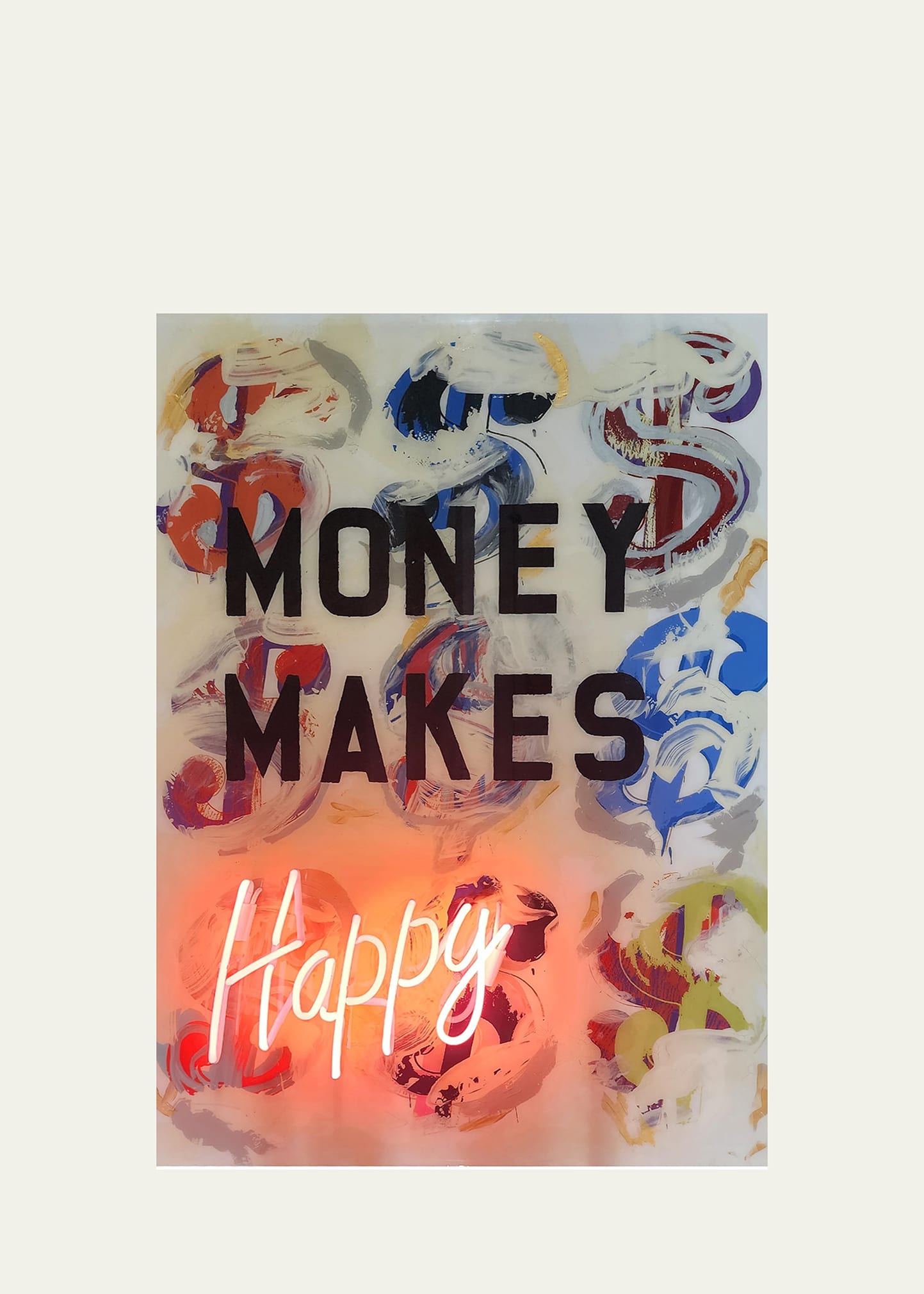 Contemporary Art Projects Usa Money Makes Me Happy Giclee In Multi
