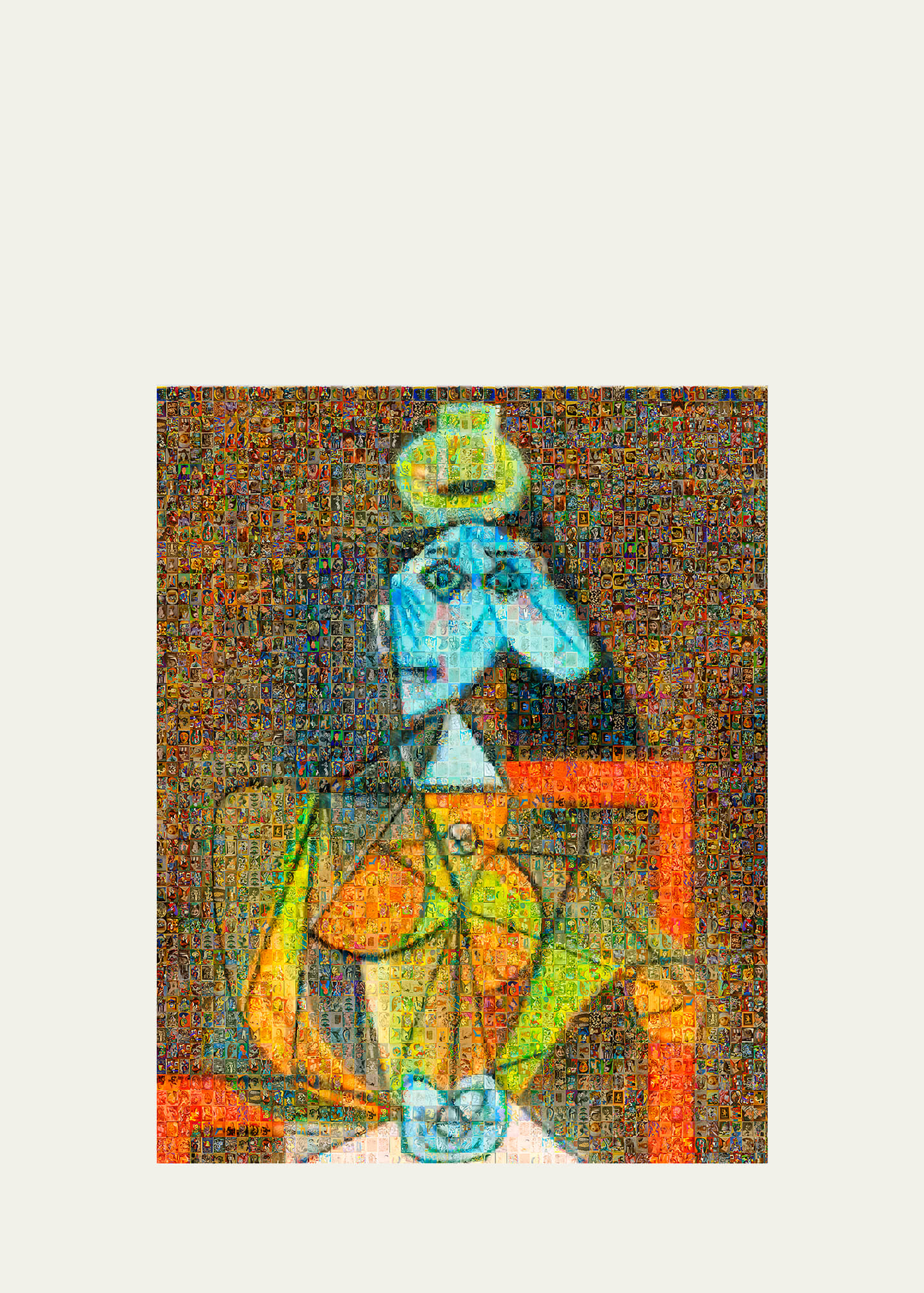 Contemporary Art Projects Usa Sitting On A Chair Giclee In Orange