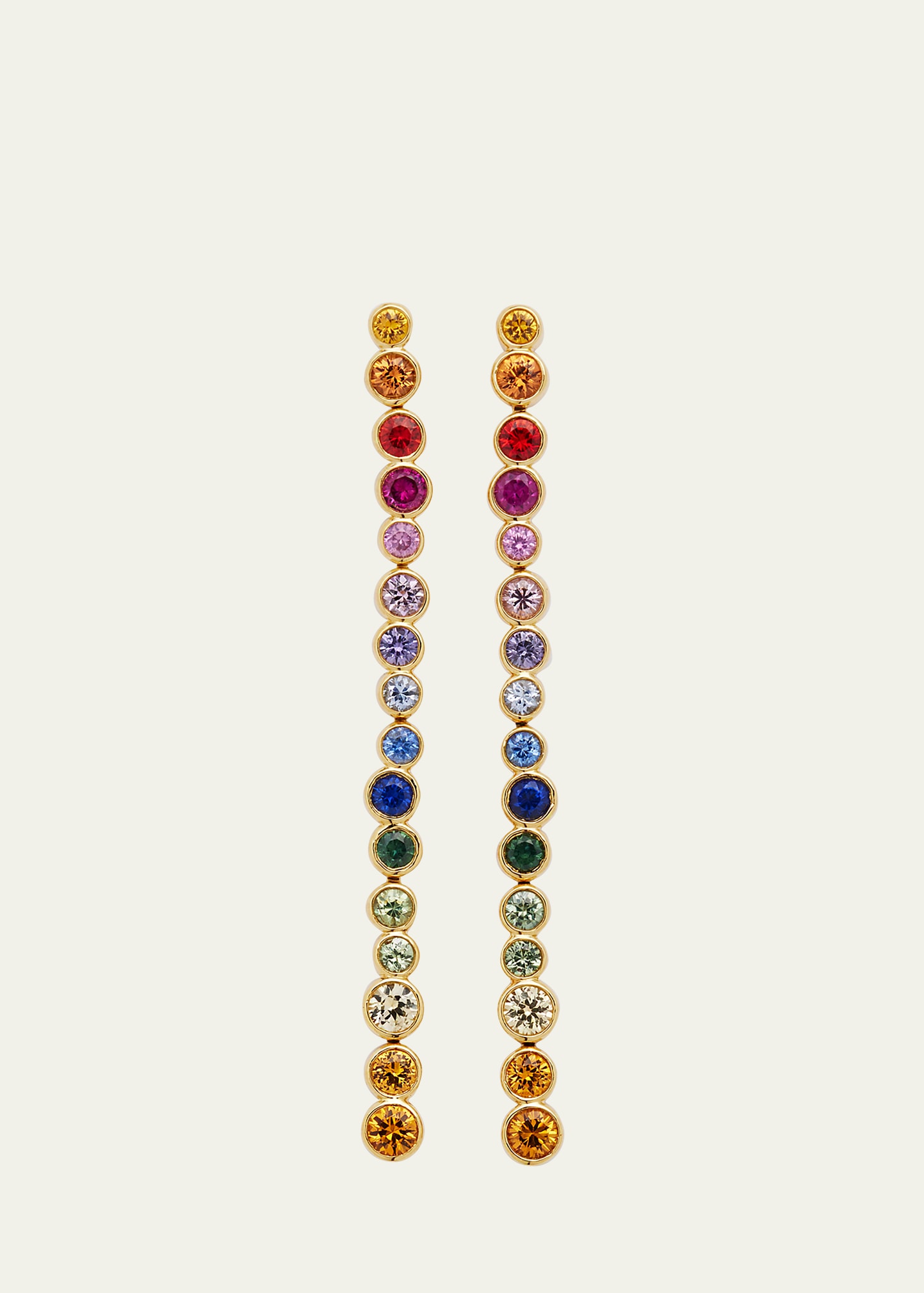 IPPOLITA 18K STARLET LONG POST EARRINGS WITH MIXED SAPPHIRES