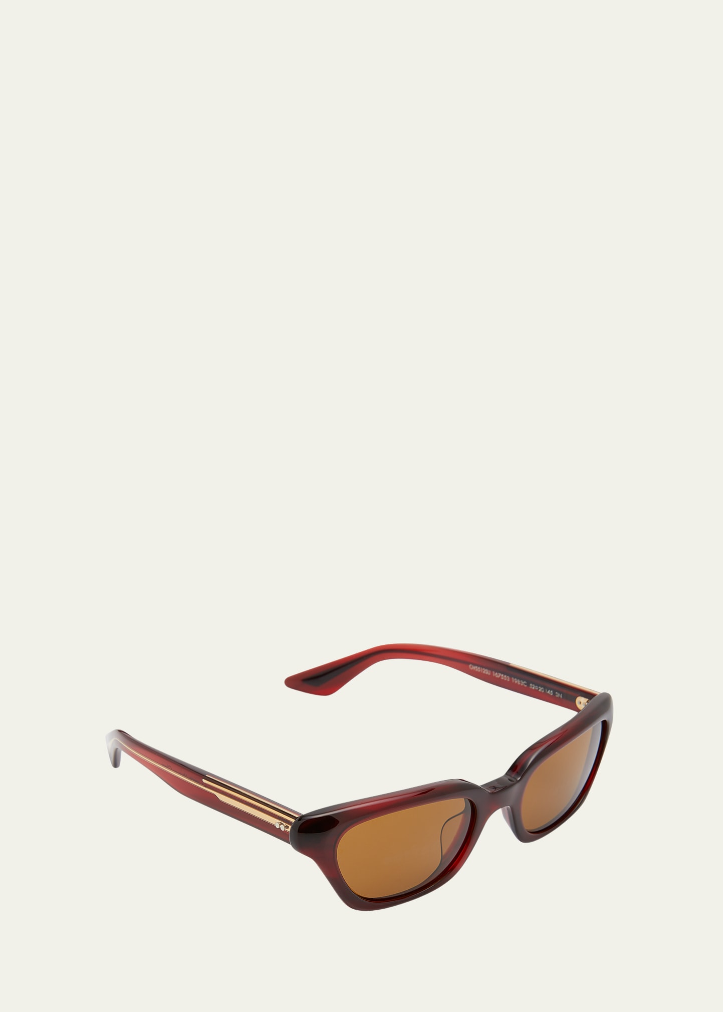 Khaite X Oliver Peoples 1983c Tortoise Acetate Cat-eye Sunglasses In Tortoise Red