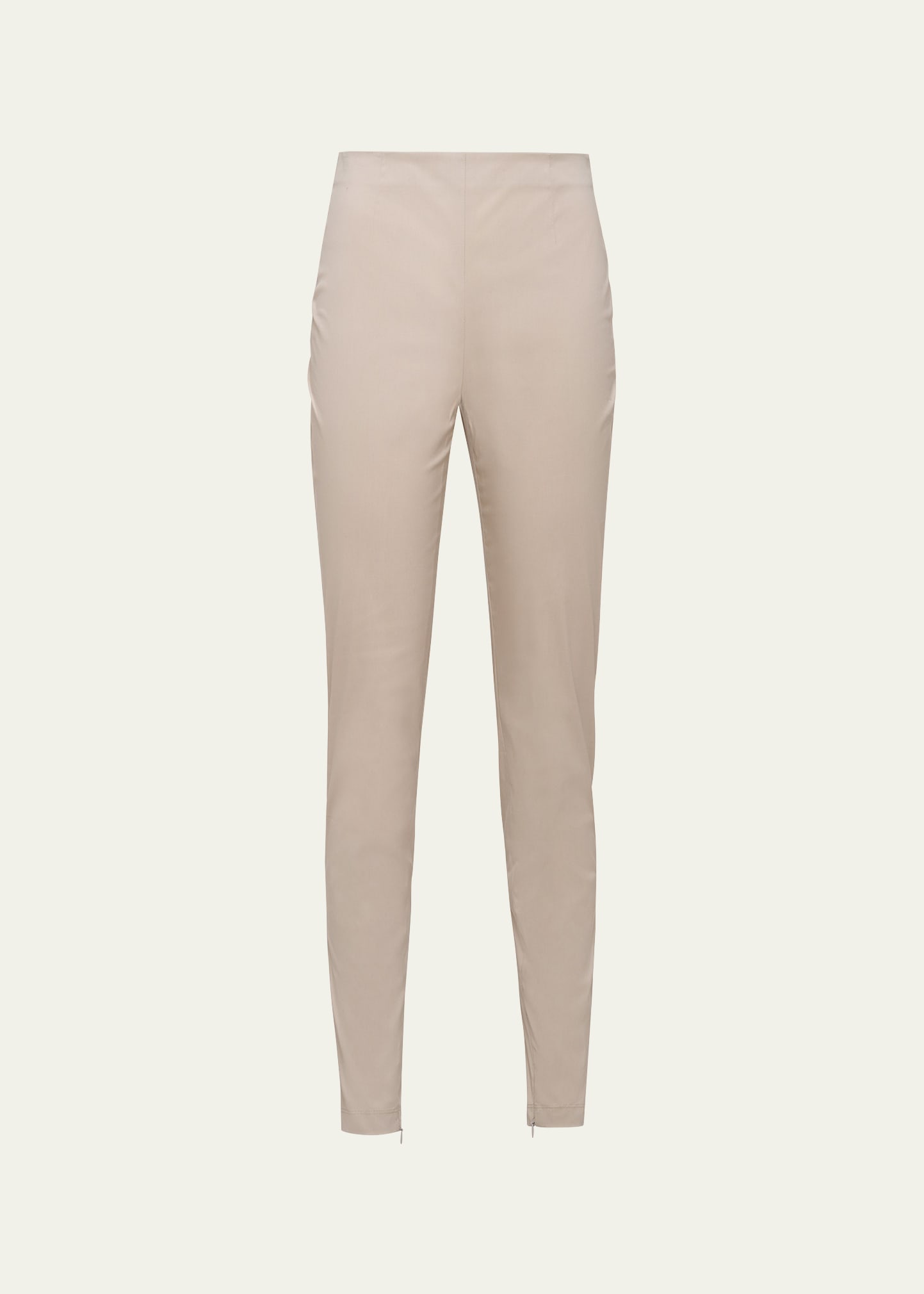 Prada Zip-hem Skinny-leg Ankle Pants In F0a08 Calce