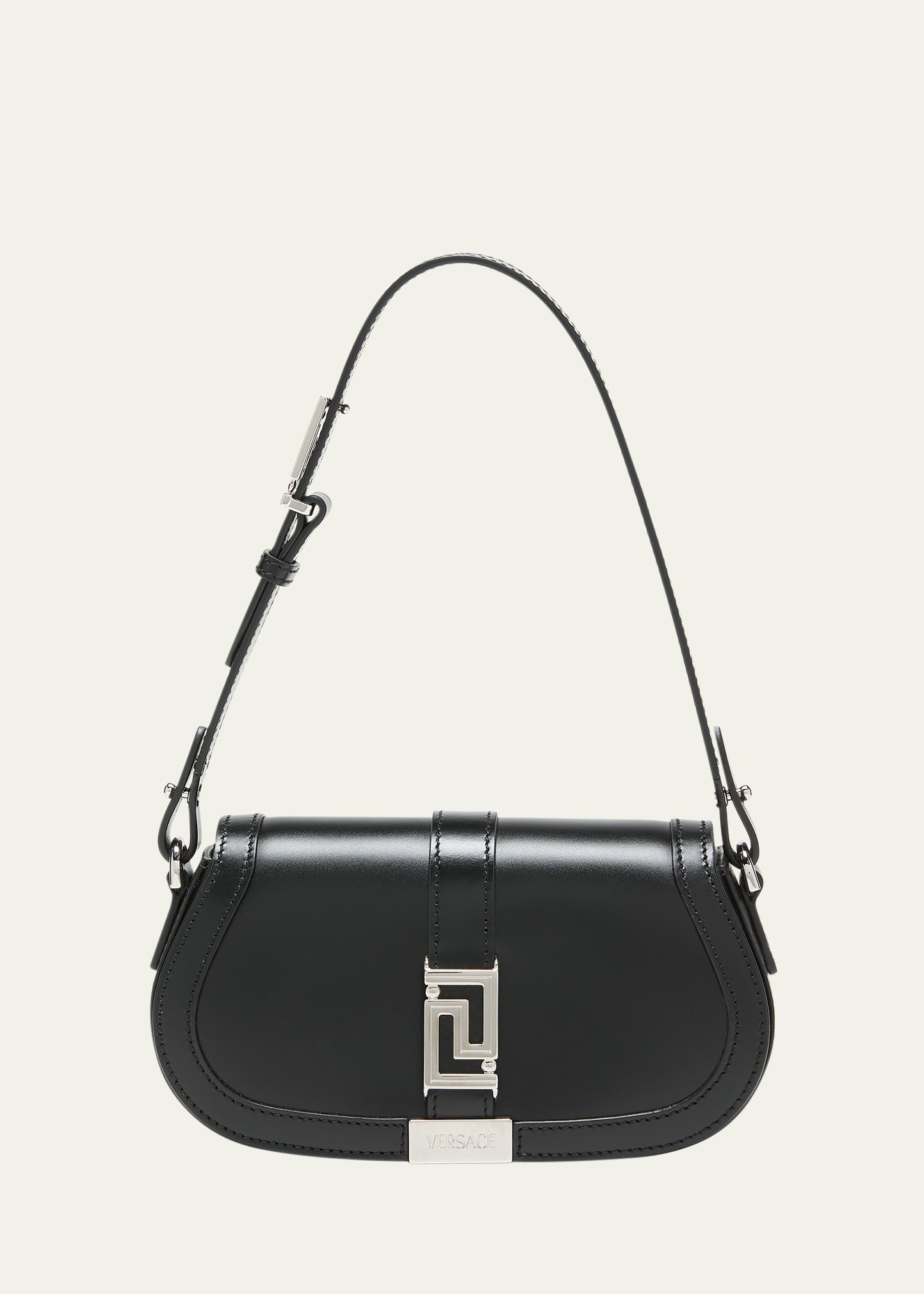 Versace Greca Goddess Mini Crossbody Bag In Black Palladium