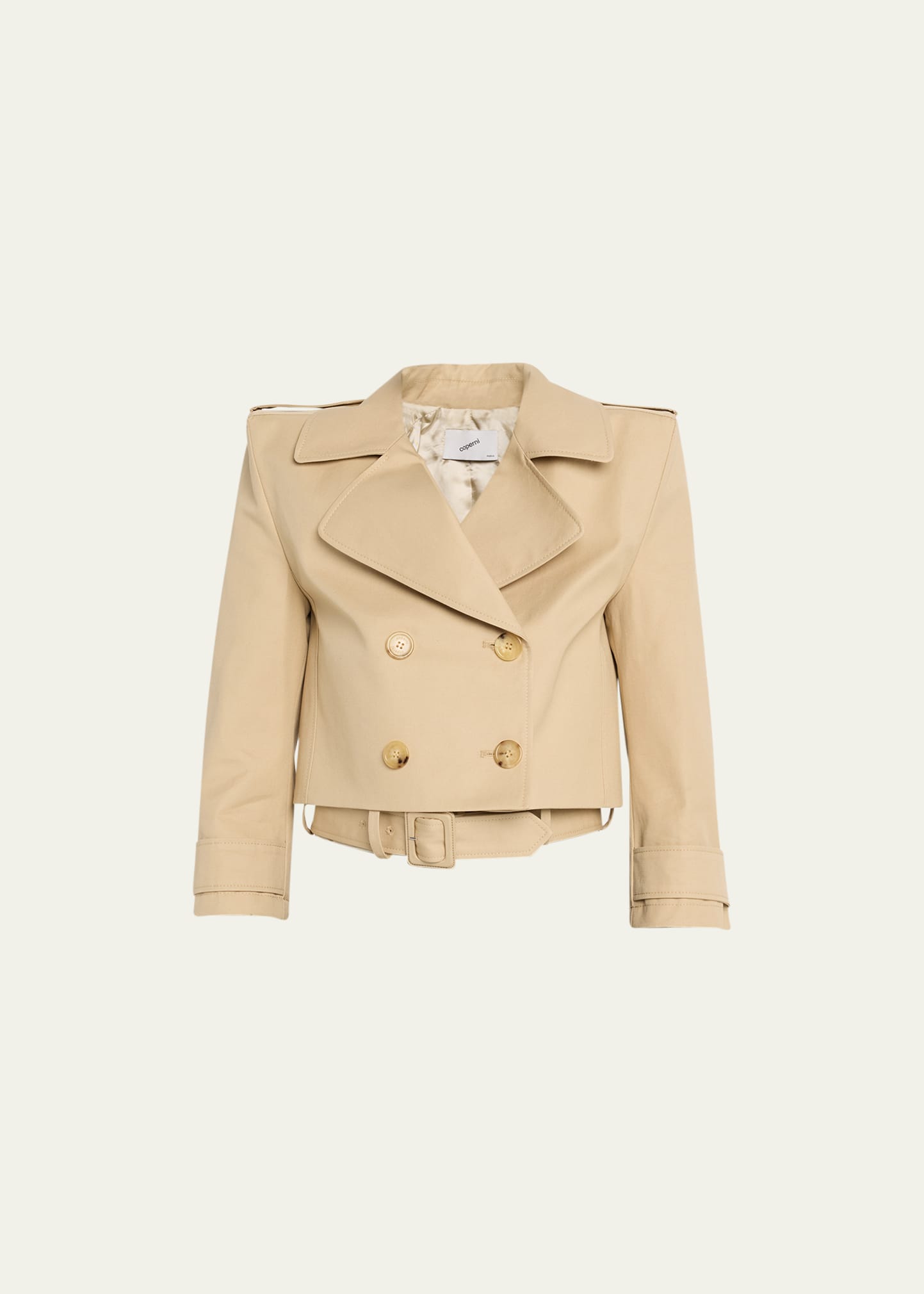 Coperni Kurze Trenchjacke Aus Gabardine „power“ In Beige