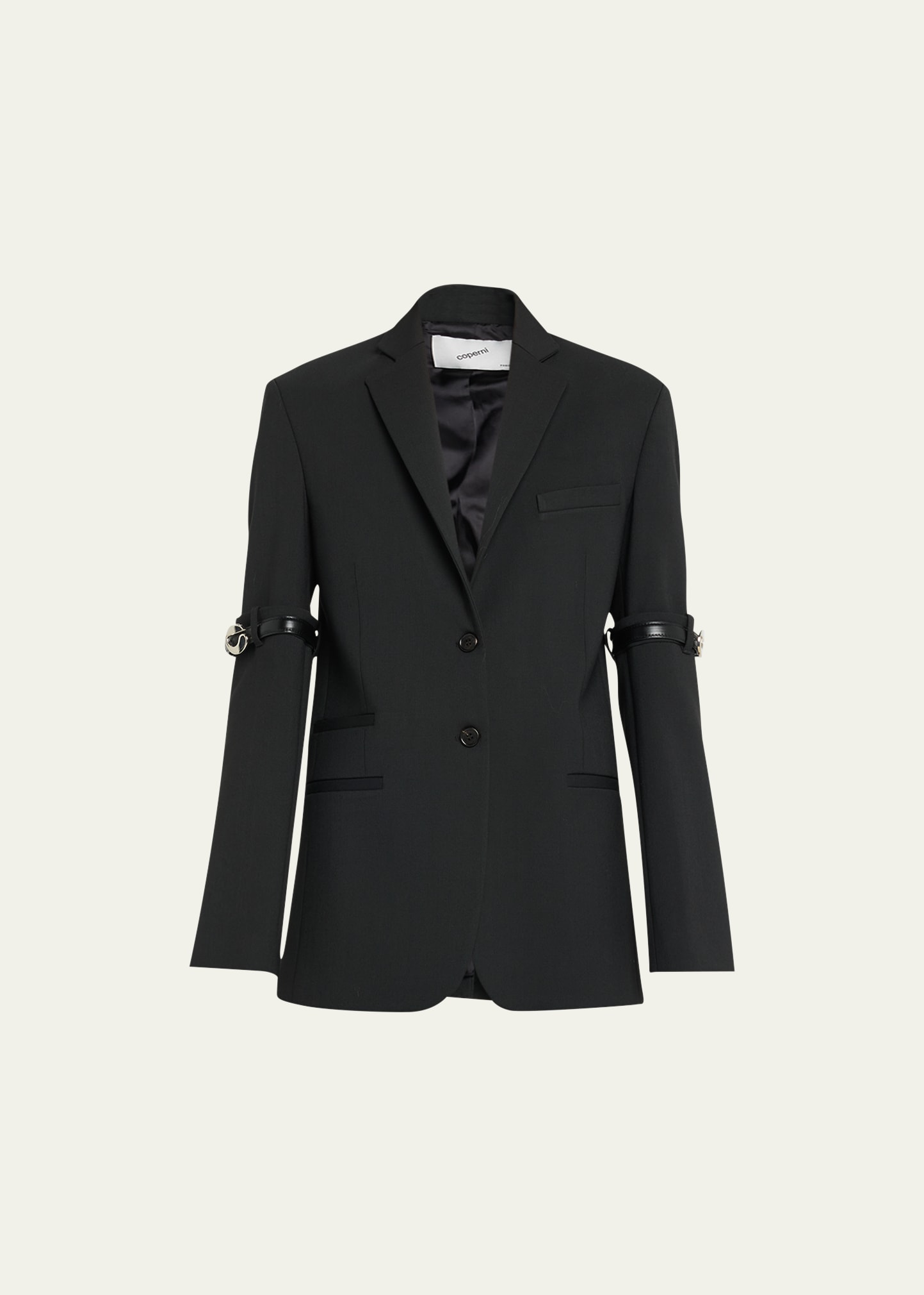Coperni Single-breasted Long-sleeve Blazer In Black