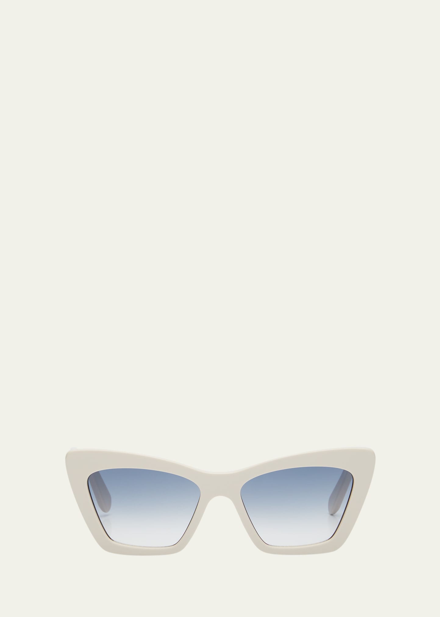 Ferragamo Gancini Foil Print Cat-eye Sunglasses In White