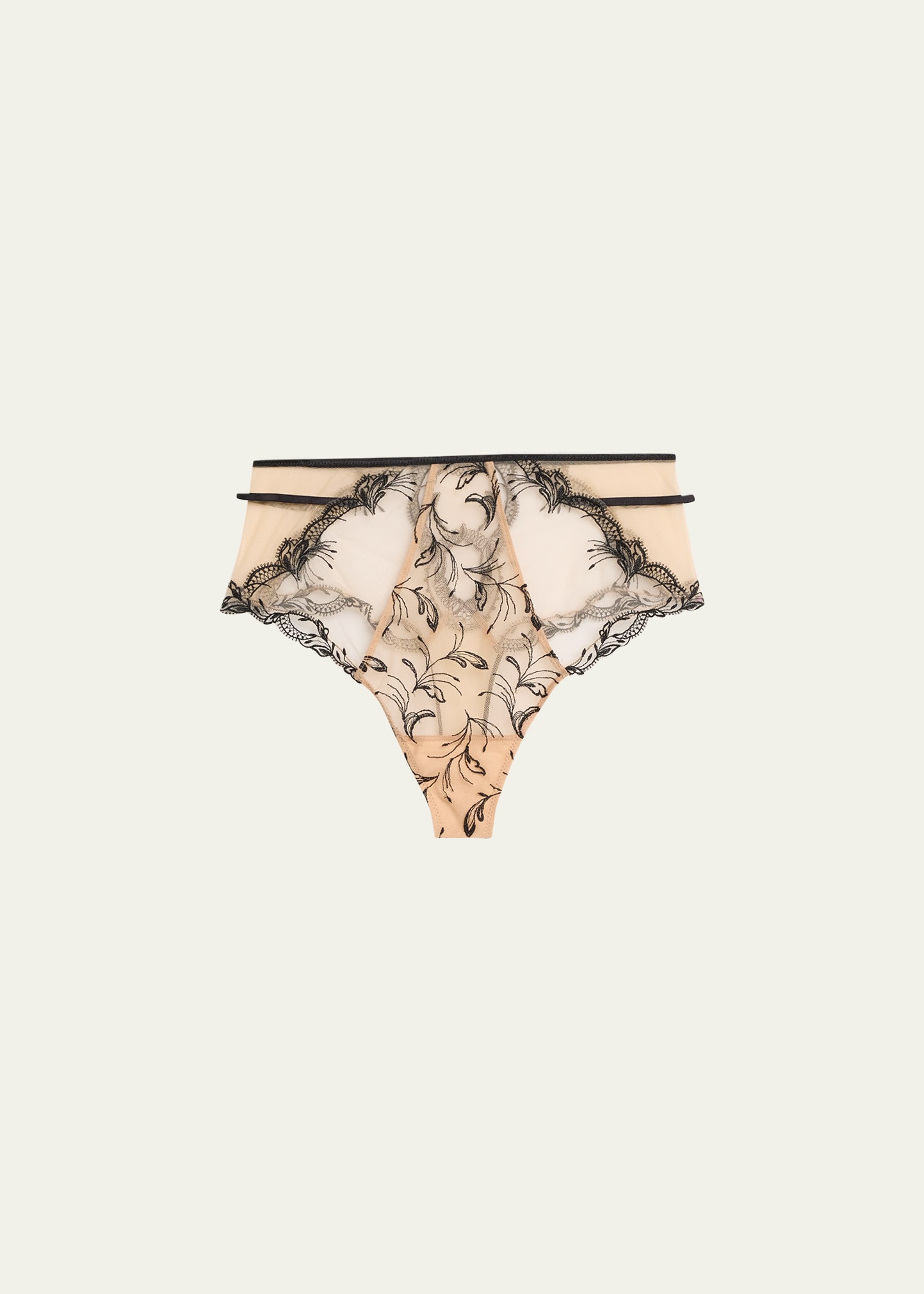 Follement Sexy Embroidered High-Rise Thong