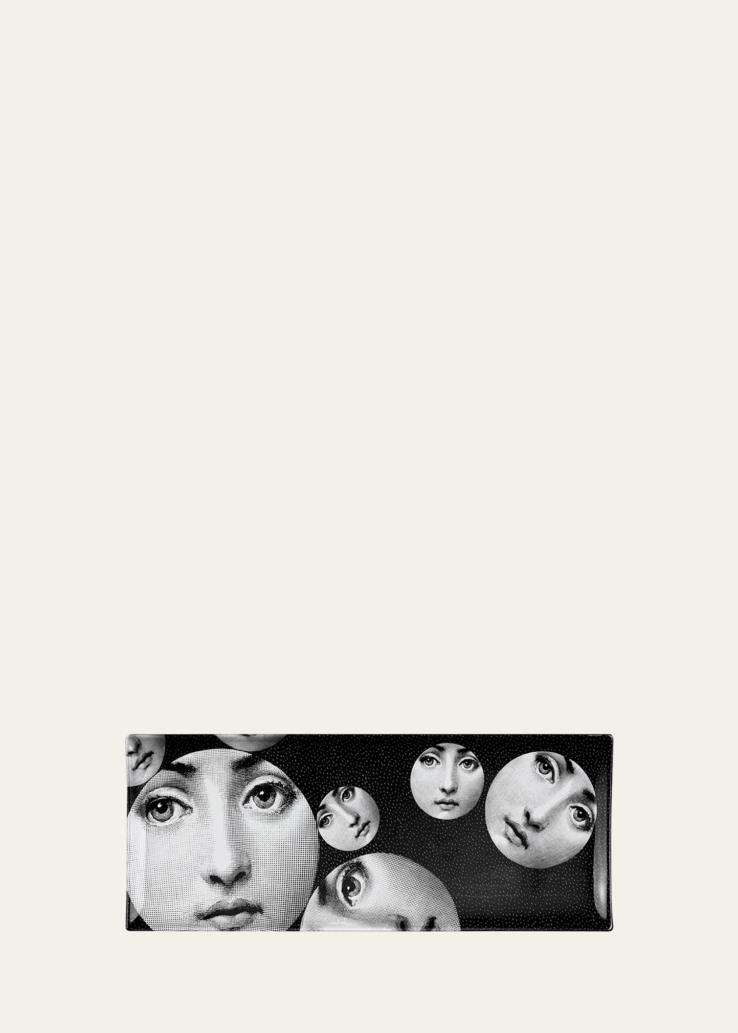 Fornasetti Rectangular Tray Tema E Variazioni N.242 In Blackwhite